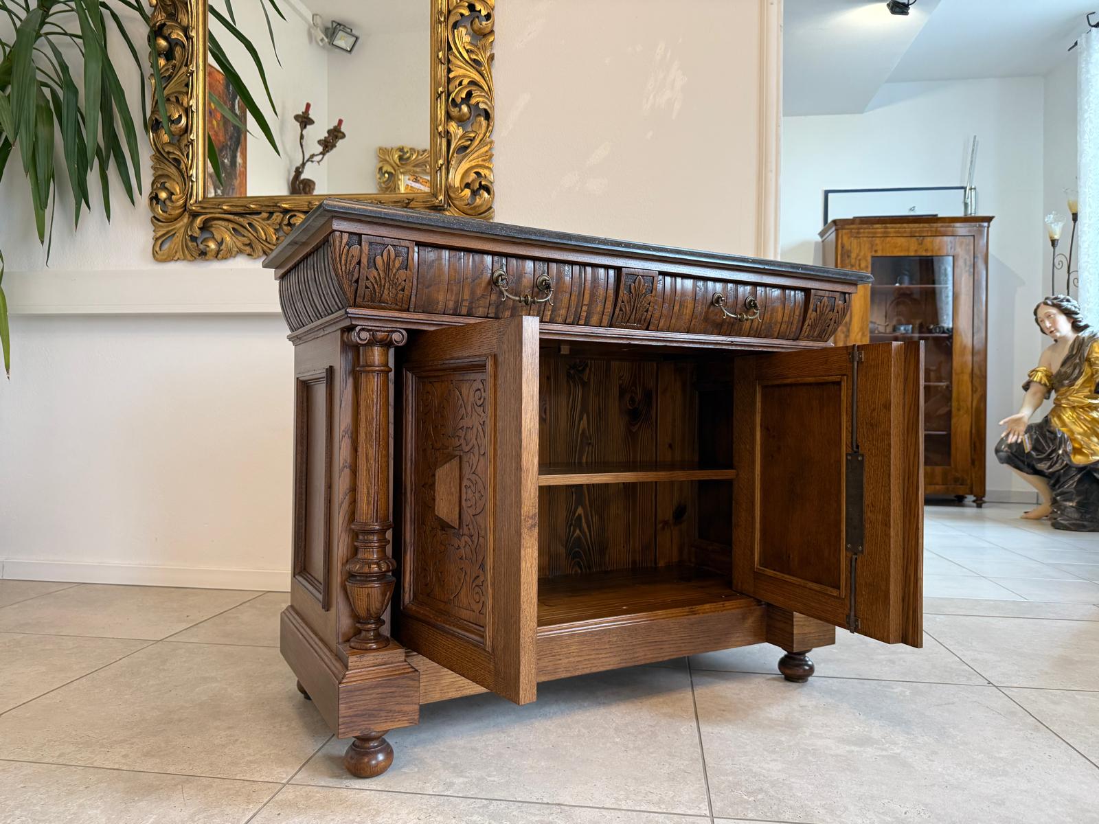 Sale Gründerzeit Anrichte Säulen Kommode Original Waschtisch G2248