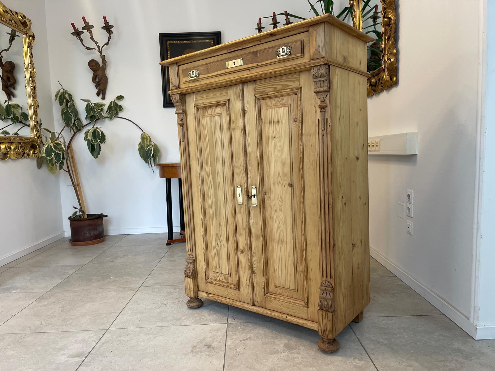 Biedermeier Bauernschrank Halbschrank Vertiko Gründerzeit G1350