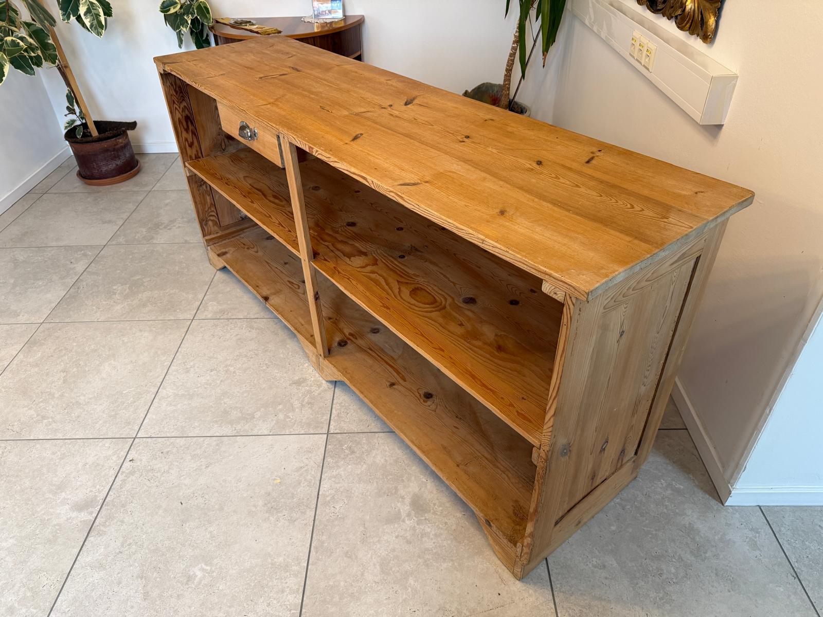 Urige bäuerliche Bar Altholz Vintage Verkaufstheke Schneidertisch G2256