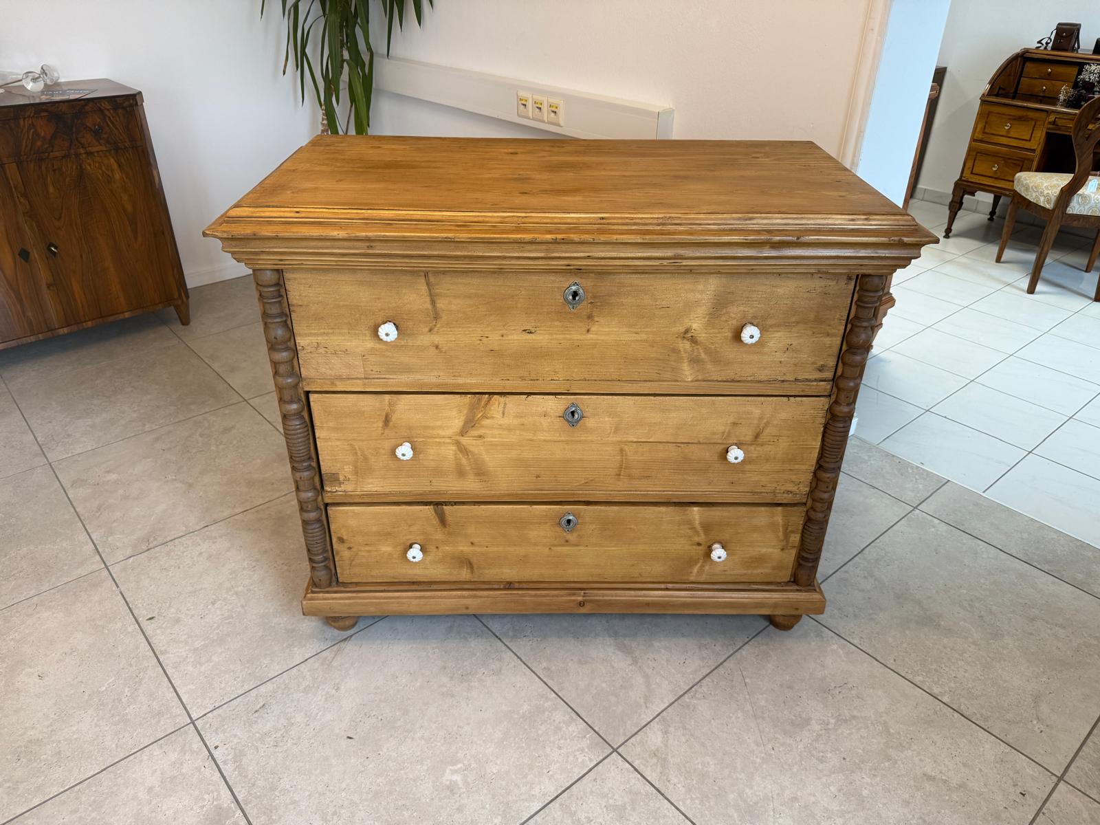Originale Gründerzeit Kommode Restauriert Weichholz Antik G2078