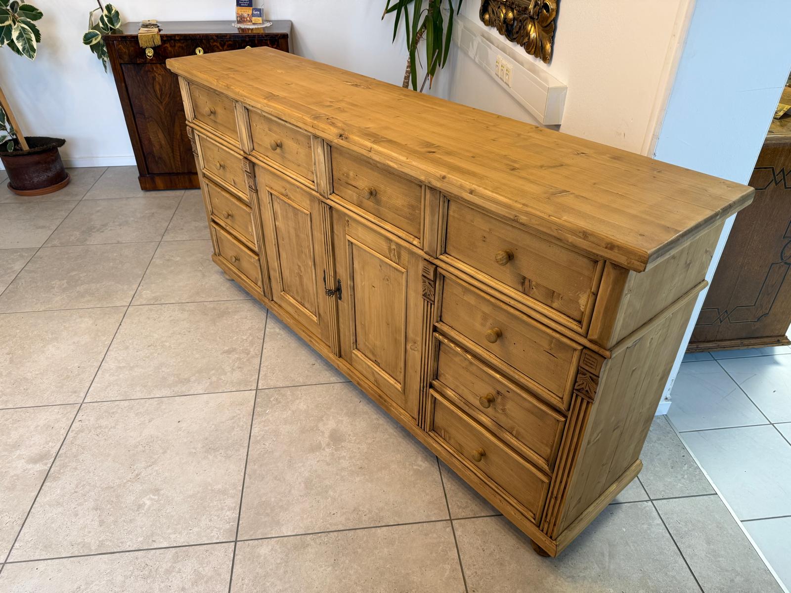 Antike 8 Ladenkommode Ladenschrank Apothekerschrank Altholzkommode D1137