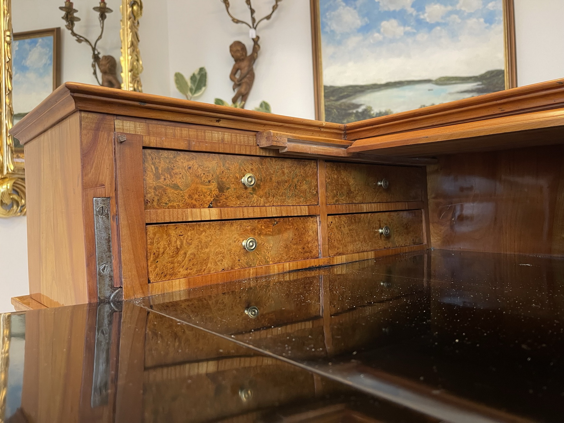Barock-Biedermeier_16zFFc3AdxmGjbt restaurierter Biedermeier Rolladensekretär i2247