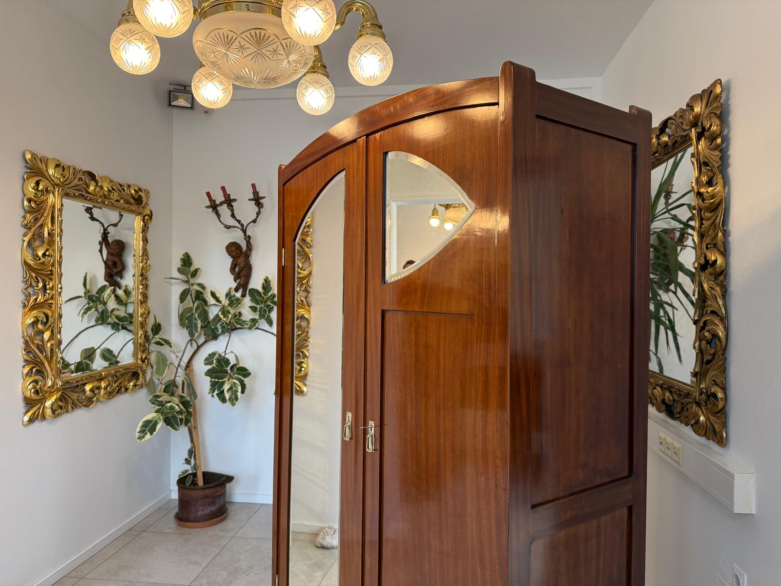 Sale Jugendstil Spiegelschrank Kleiderschrank Kasten Bücherschrank Antiquität  G2111