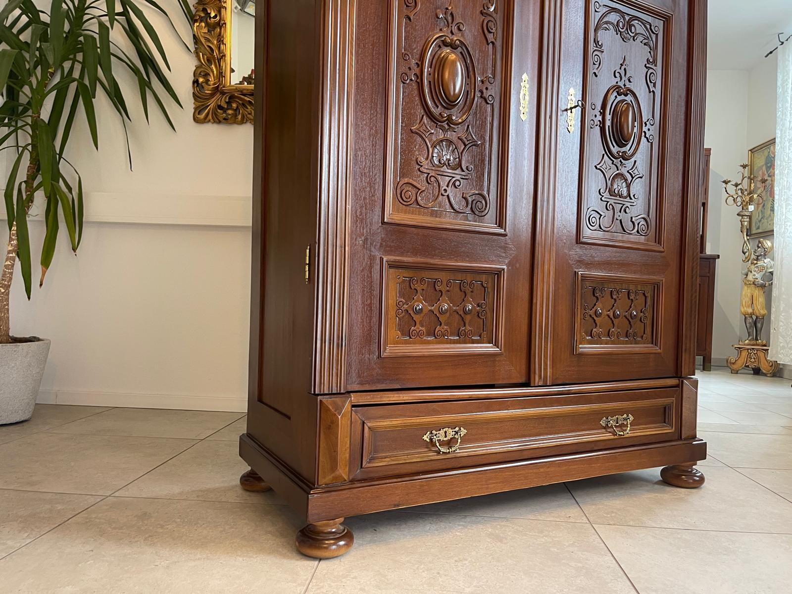 originaler Gründerzeit Schrank Kleiderschrank G1602