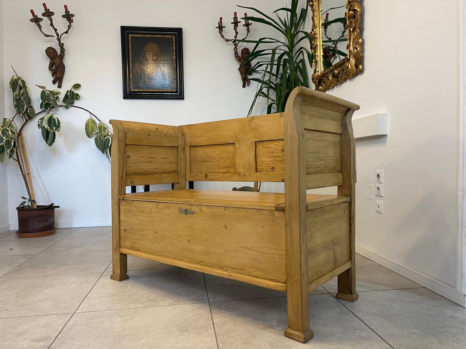 Provinzielle Bäuerliche Truhenbank Landhausbank Bankerl G1242