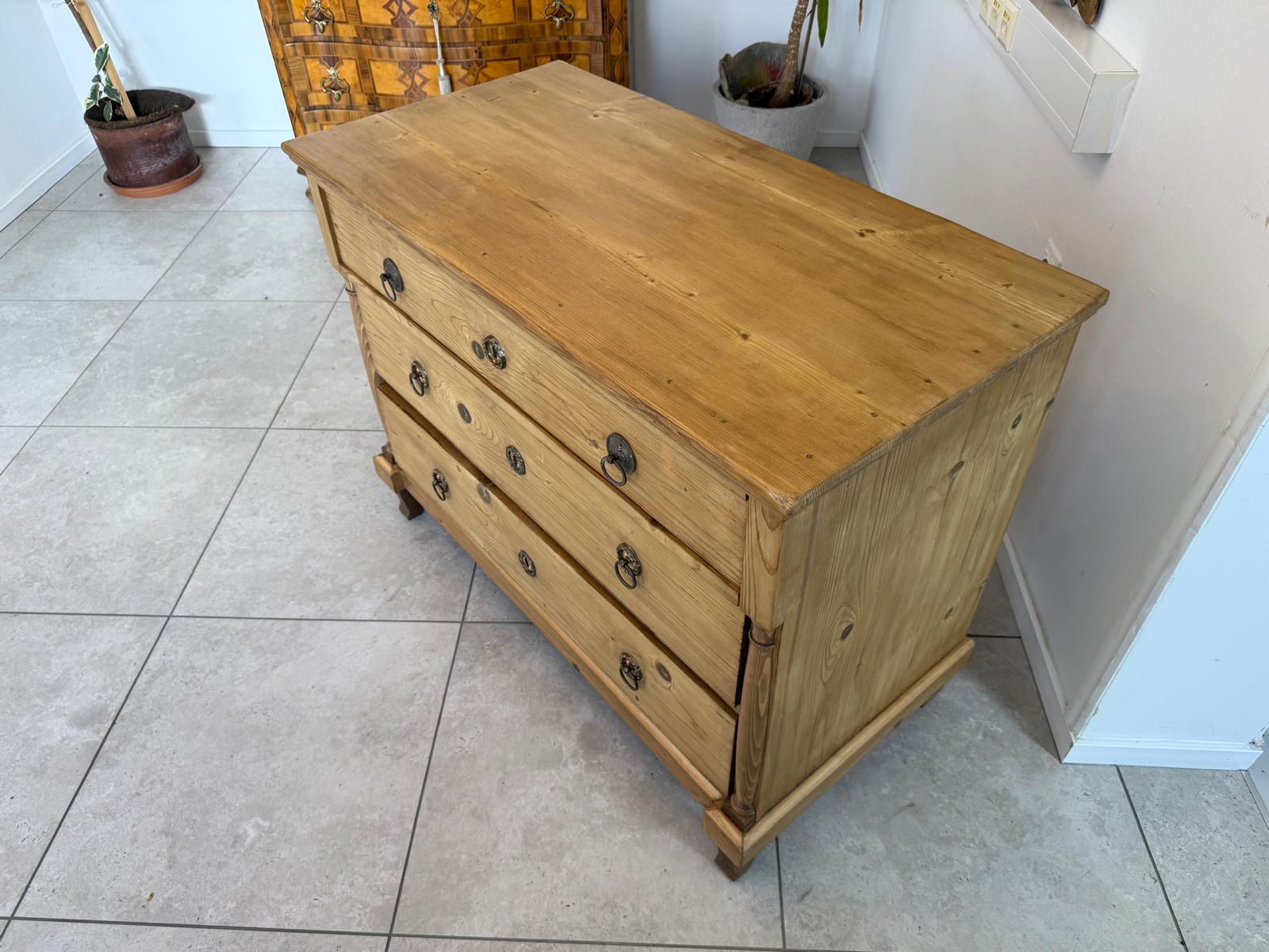 Biedermeier Kommode 3 Ladenkommode Antik Original D2646