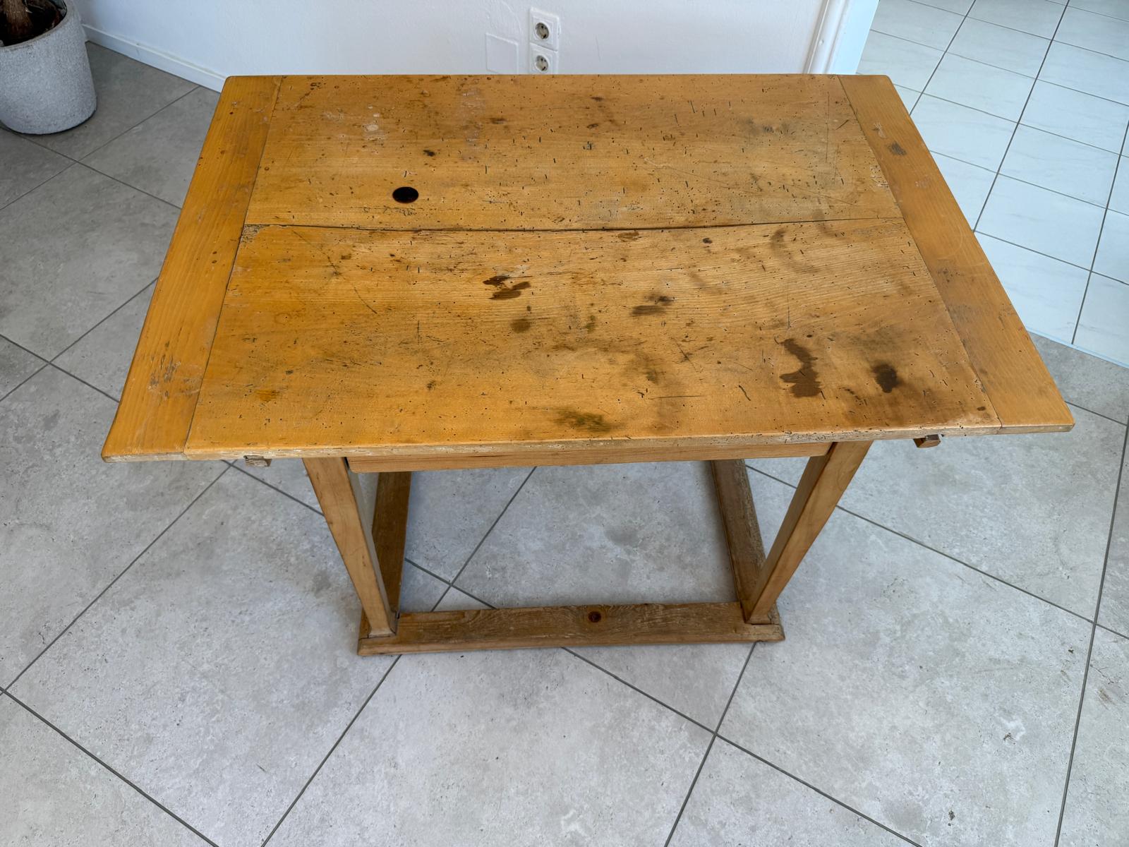 Biedermeier Bauerntisch Originalexemplar Fichtenholz Urig G1903