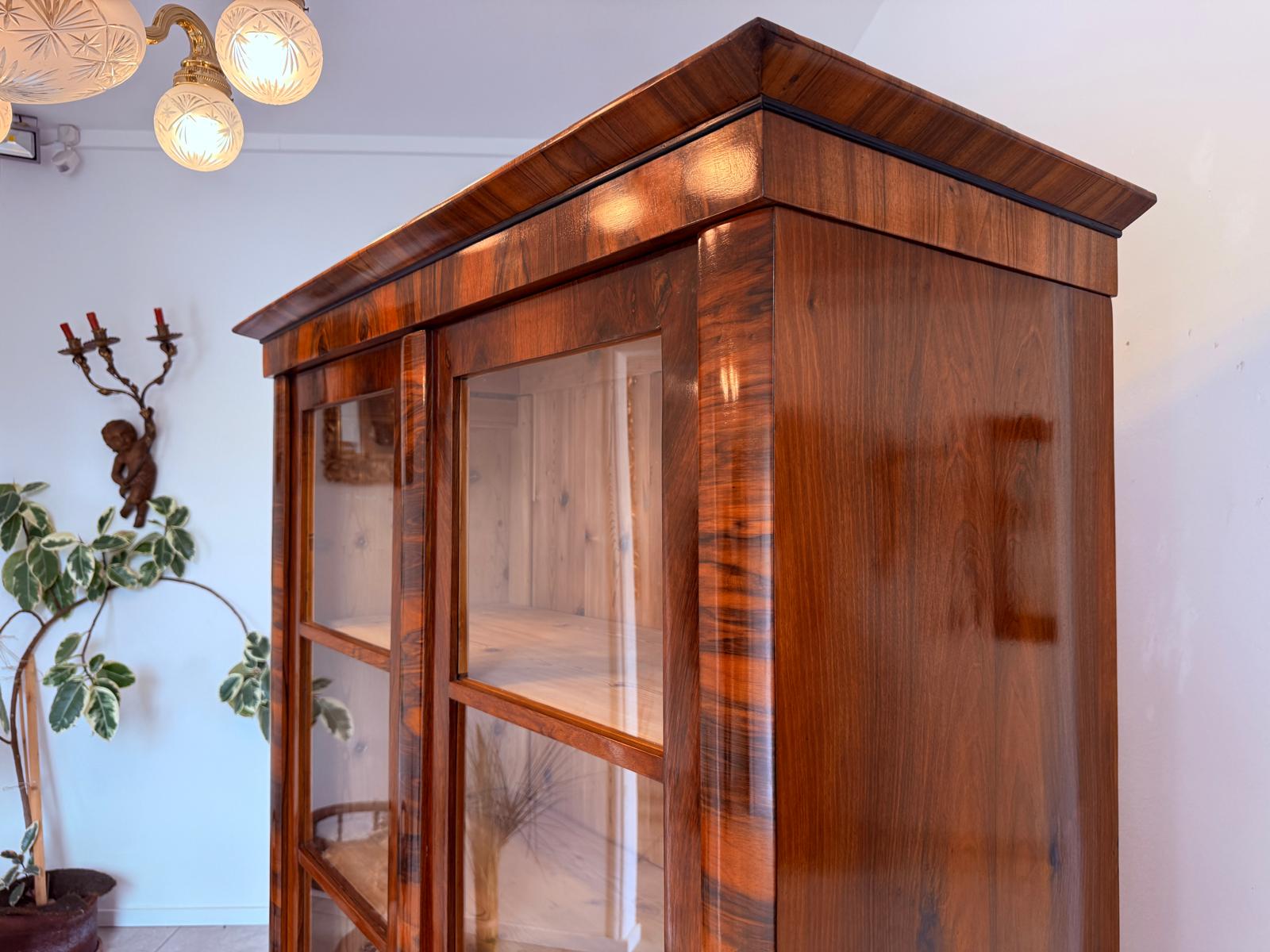 SALE Restaurierte Biedermeier Vitrine Bücherschrank ANTIQUITÄT D2871