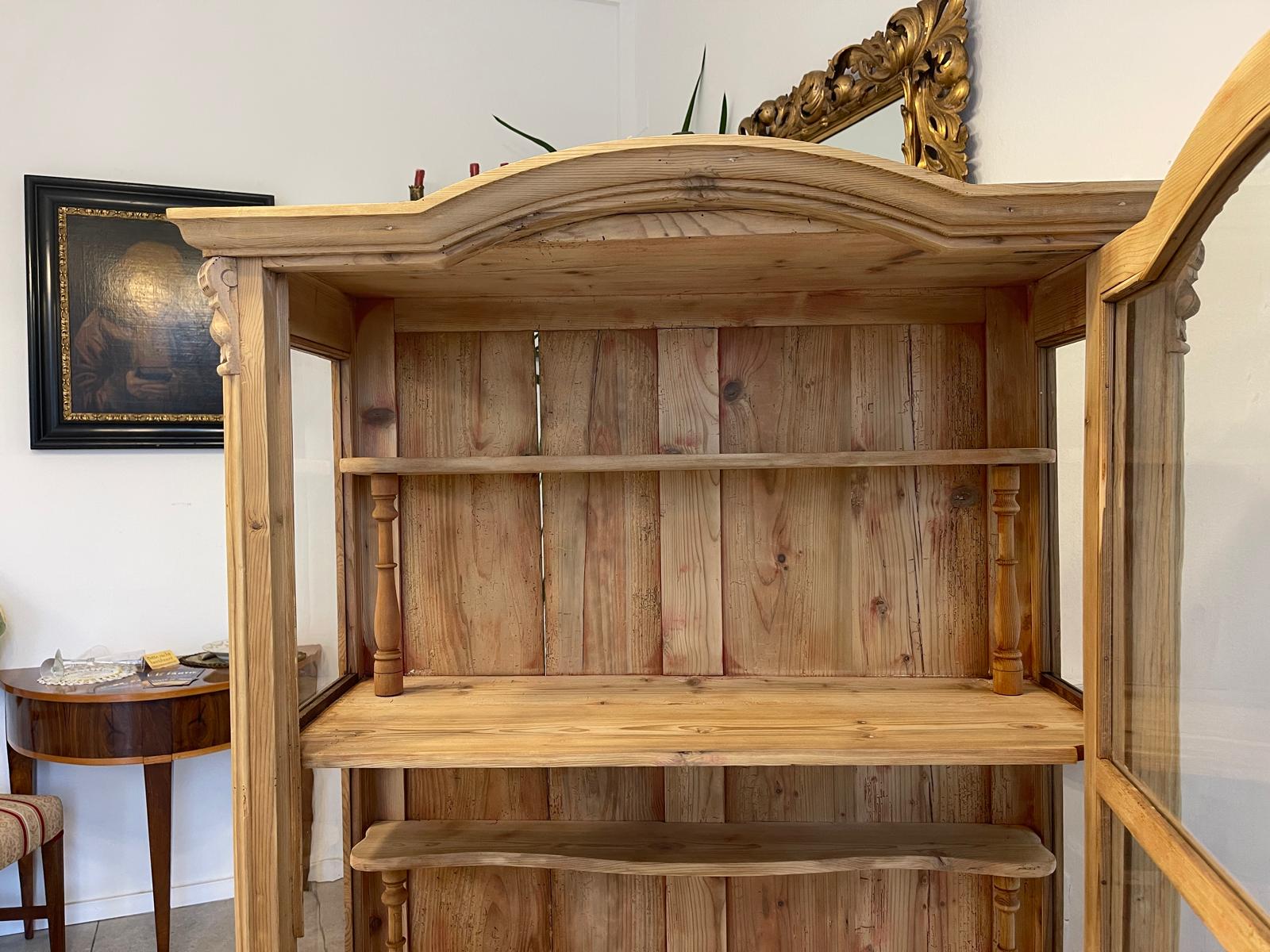 Originale Gründerzeit Bauernvitrine Bauernschrank Bauernvitrine G1059