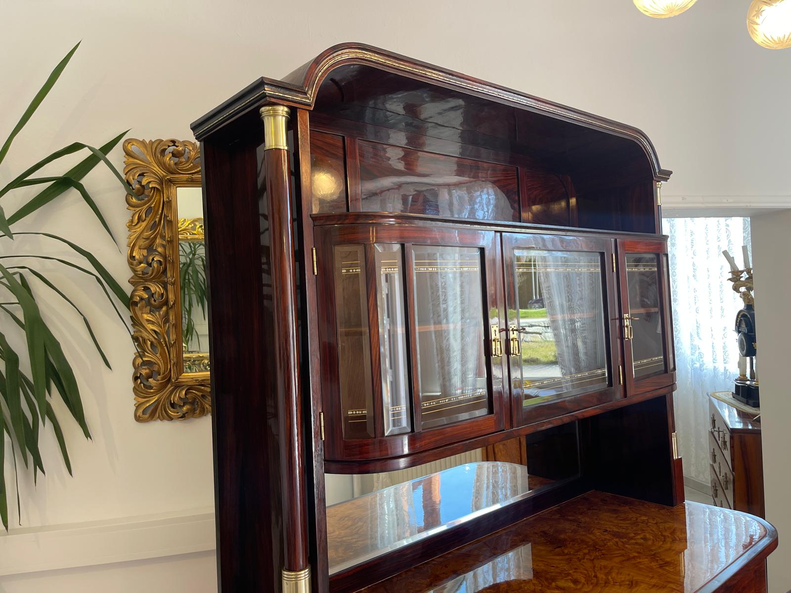 Sale Restauriertes Jugendstil Designerbuffet Aufsatzbuffet Bücherschrank G1376