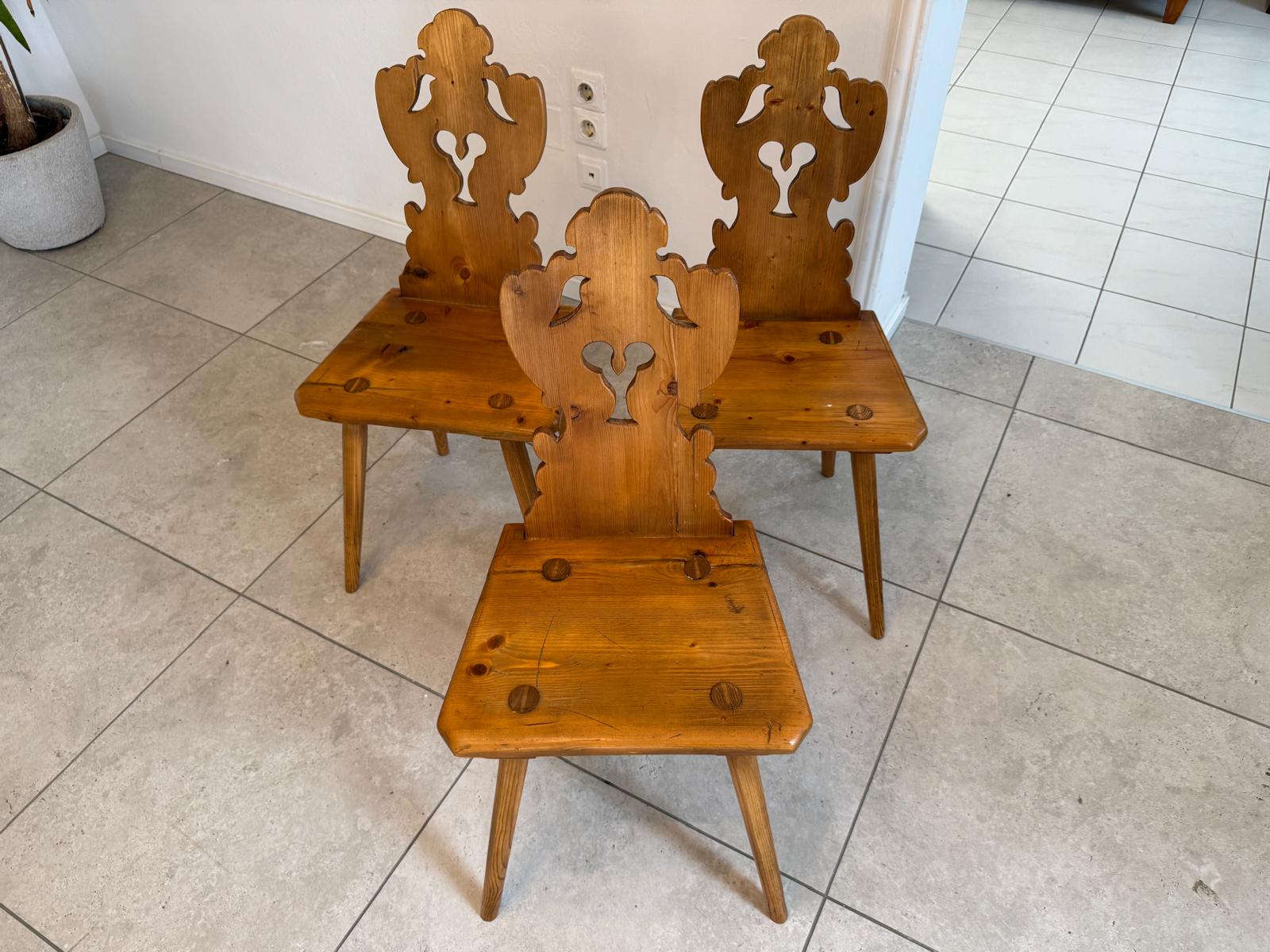 Originale alte 3 bauernsessel Stuhl Sessel Bauernsessel Sessel G1730