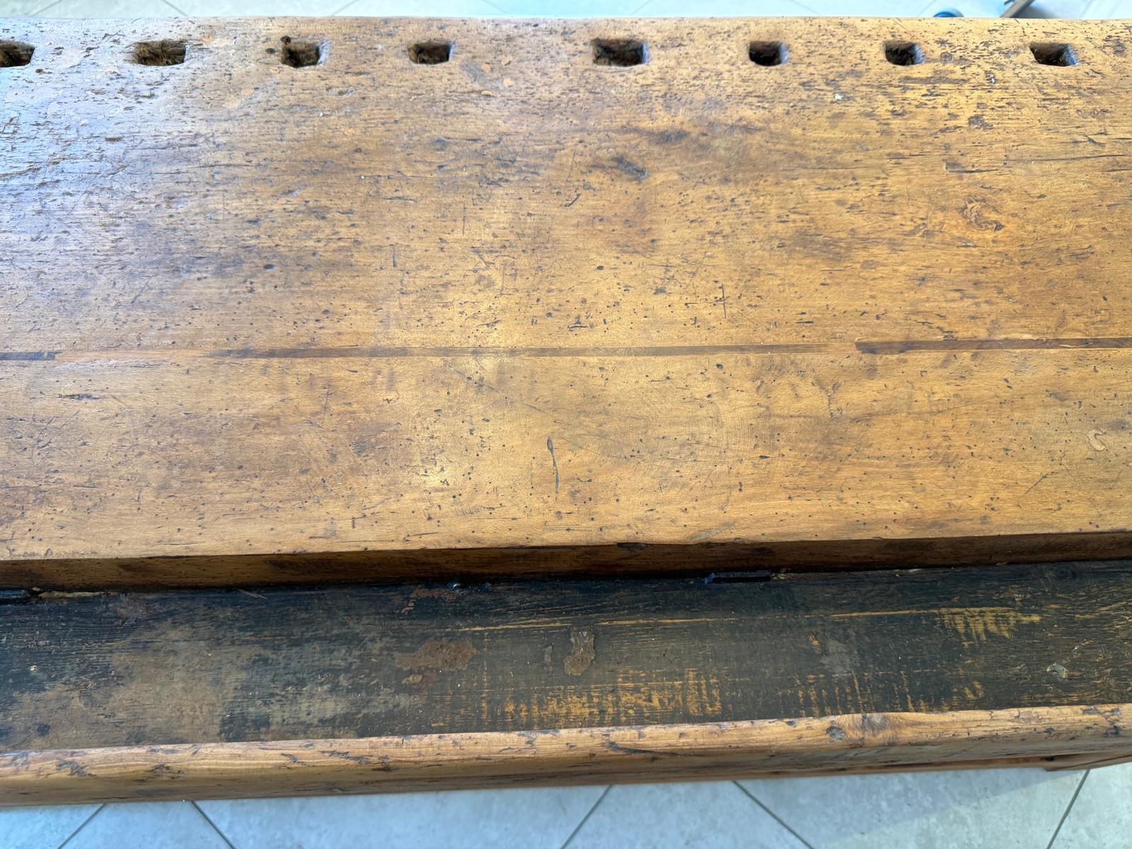 Urige Hobelbank Werkbank Pult Tresen Ladenschrank G2184