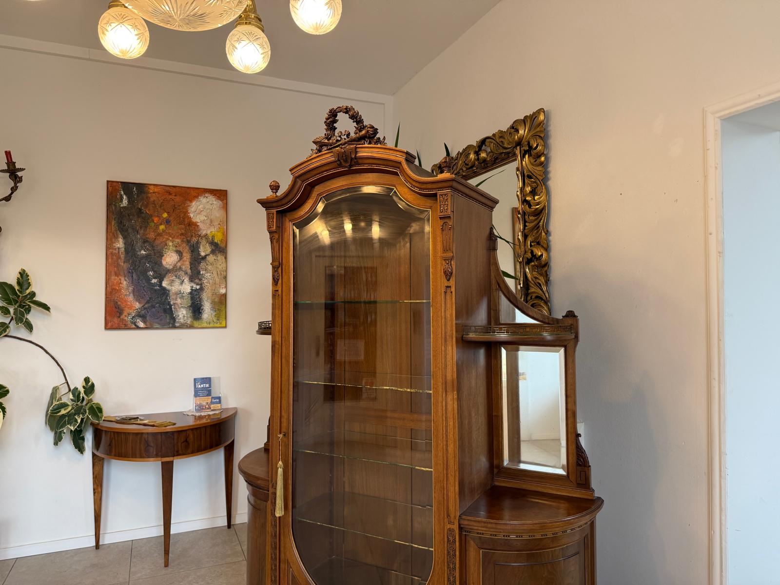 SALE Gründerzeit Vitrine Bücherschrank Sammlervitrine Antiquität G2254