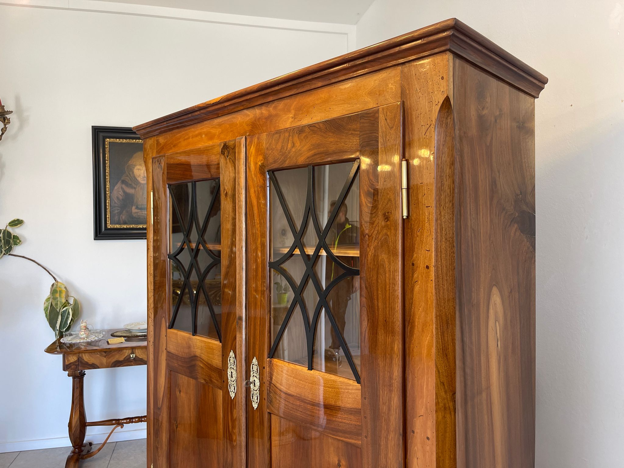 SALE Restaurierte Biedermeier Vitrine Bücherschrank Glasschrank TRAUM ANTIQUITÄT G1375