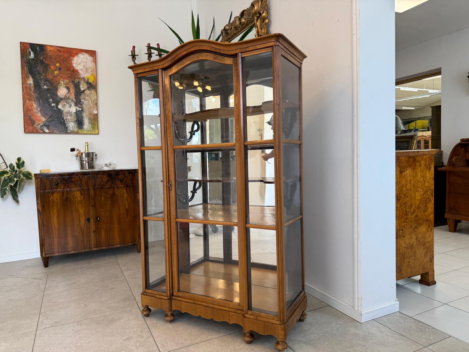 SALE Authentische Biedermeier Vitrine Bücherschrank Sammlervitrine Antiquität G1955