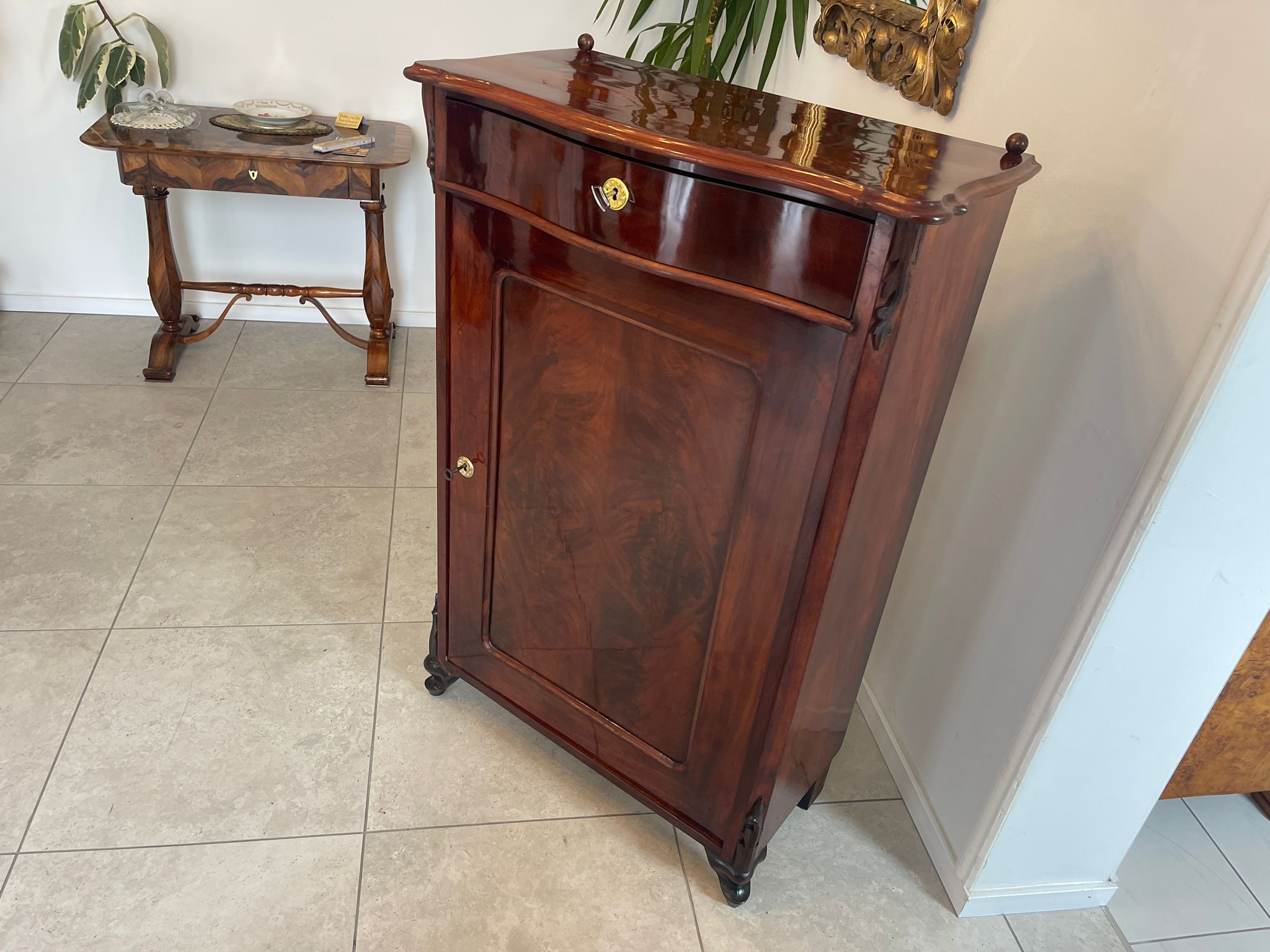 Spätbiedermeier Vertiko Halbschrank Antiqutität Rarität G1614