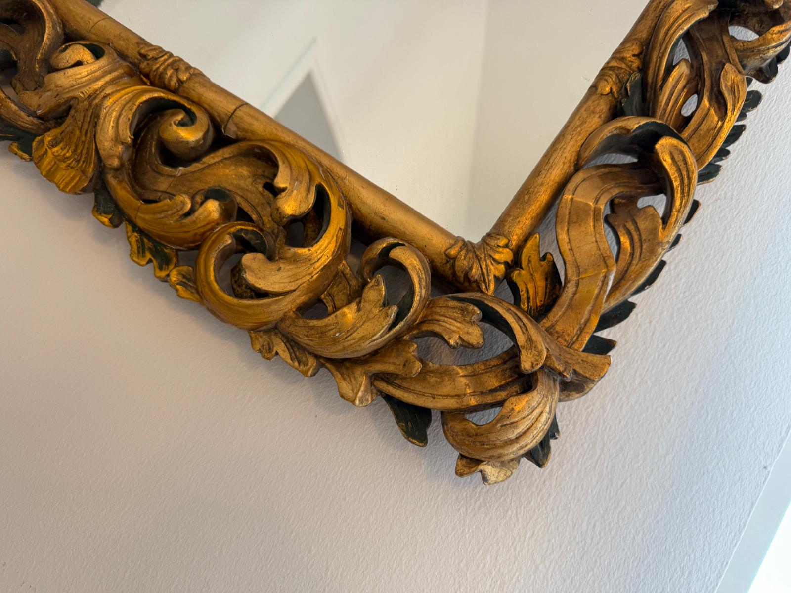 SALE Florentiner Spiegel Akanthusblattschnitzkunst Holzschnitzerei G2173