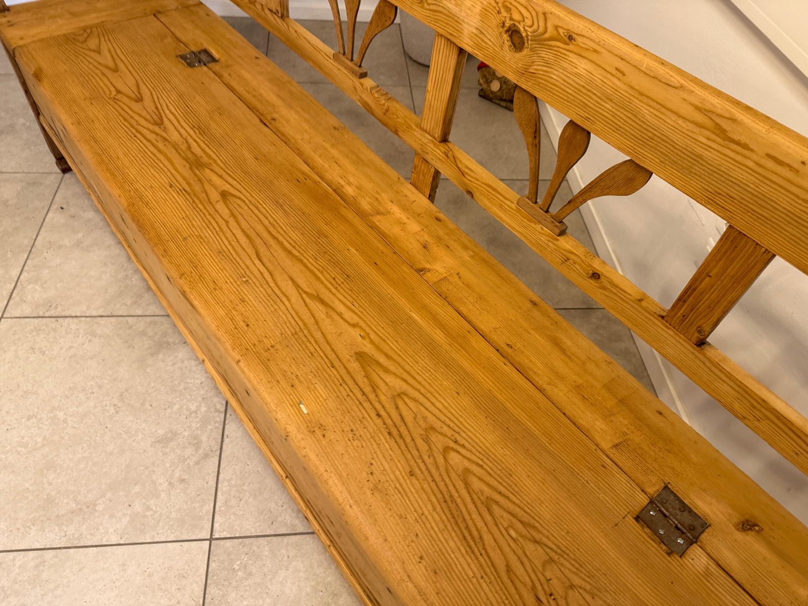 Sale Provinzielle Biedermeier Truhenbank Landhausbank Antik G2383