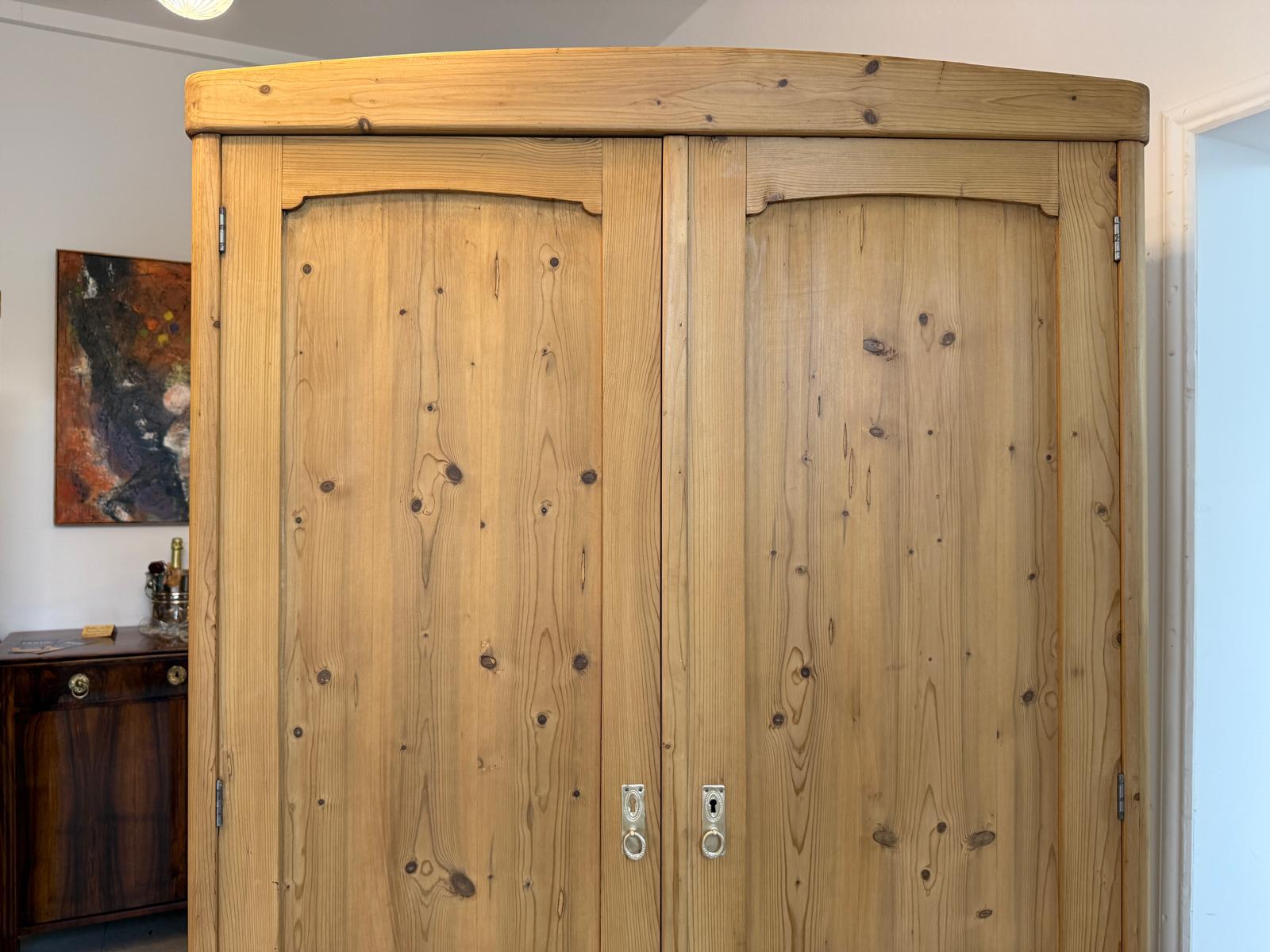 Jugendstil Bauernschrank Naturholzschrank Antik G2126