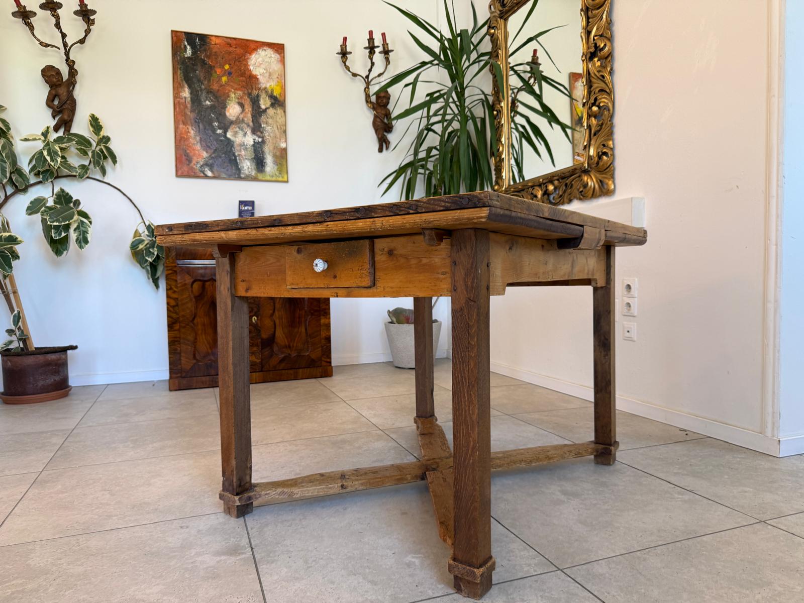 Uriger Bauerntisch Tafeltisch Hüttentisch Naturholztisch Burgenland ifantik D2404