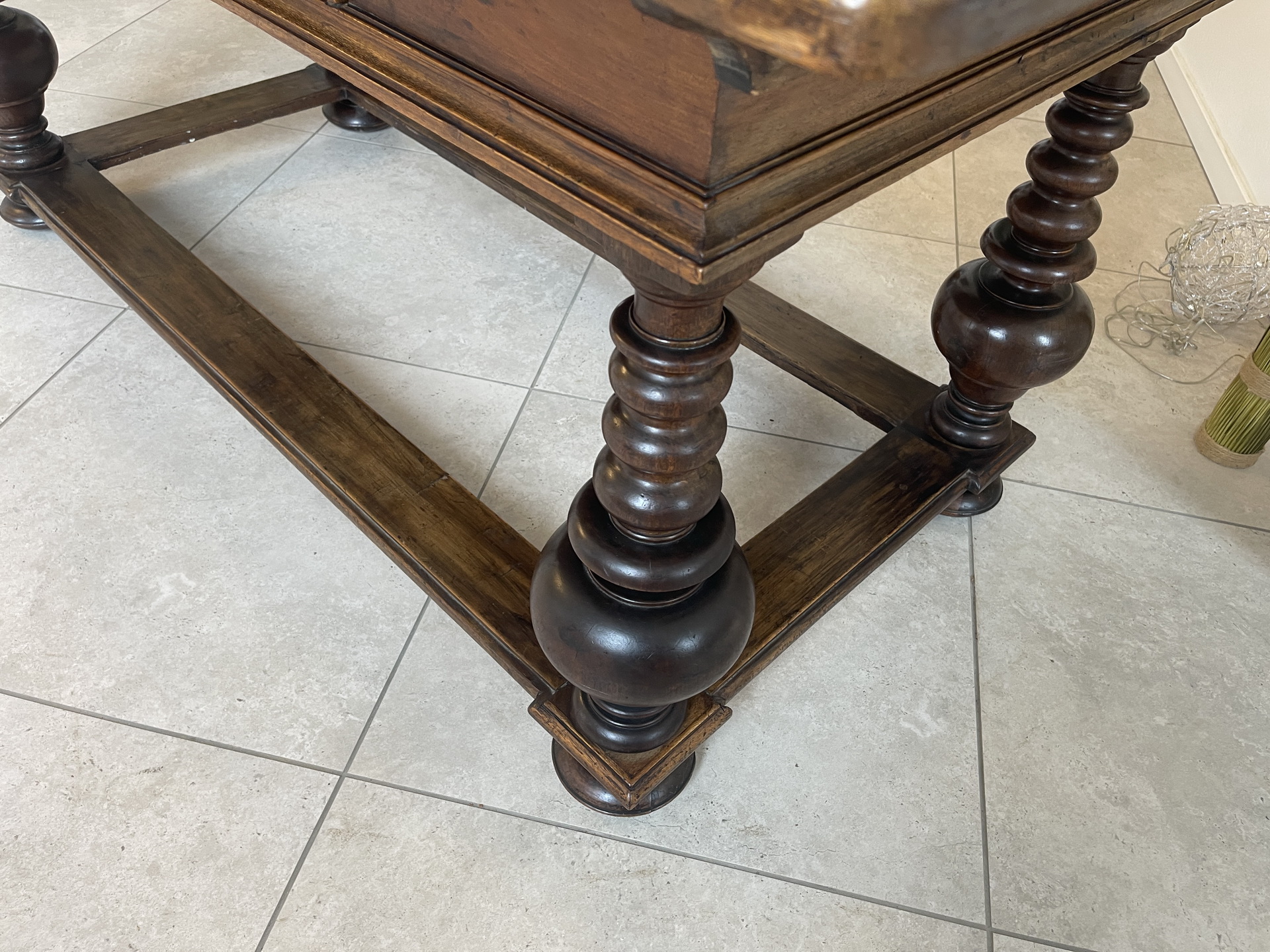 IMG_4636 Traum Barock Tisch Antik Tafeltisch aus Ulmenholz - Original A4226