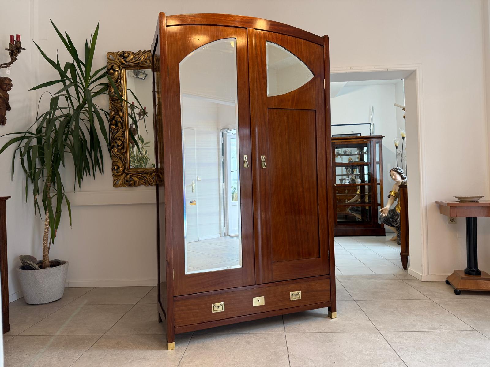 Sale Jugendstil Spiegelschrank Kleiderschrank Kasten Bücherschrank Antiquität  G2111