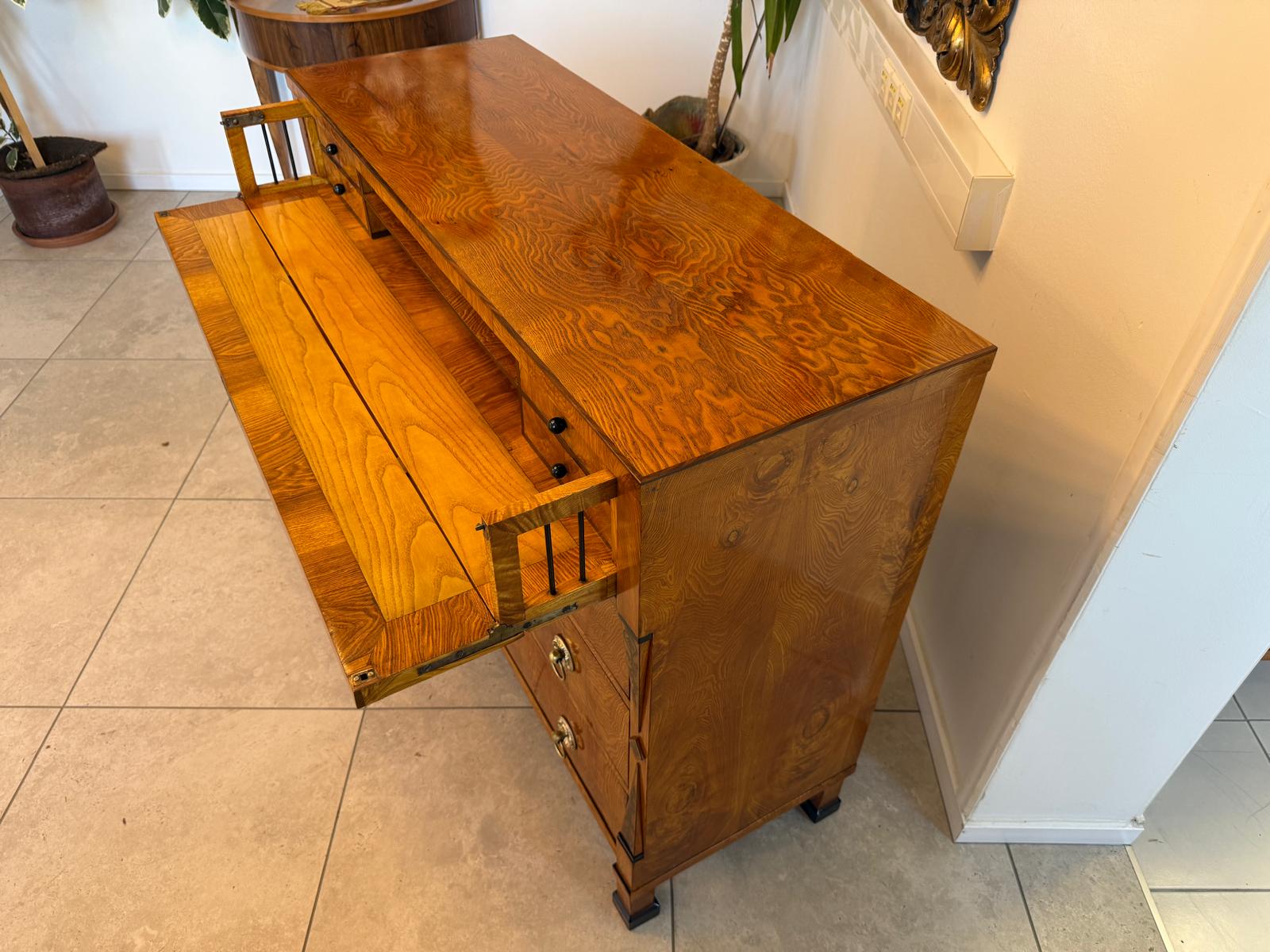 SALE Restaurierte Biedermeier Schreibkommode Eschenholz Antiquität Antikmöbel G2157