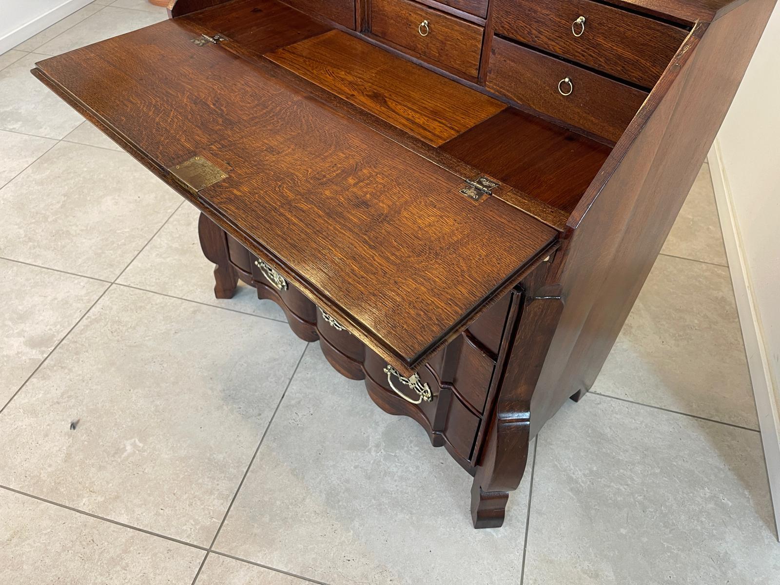 Originaler NEO Barock Sekretär Barschrank Standsekretär Antiquität G1190