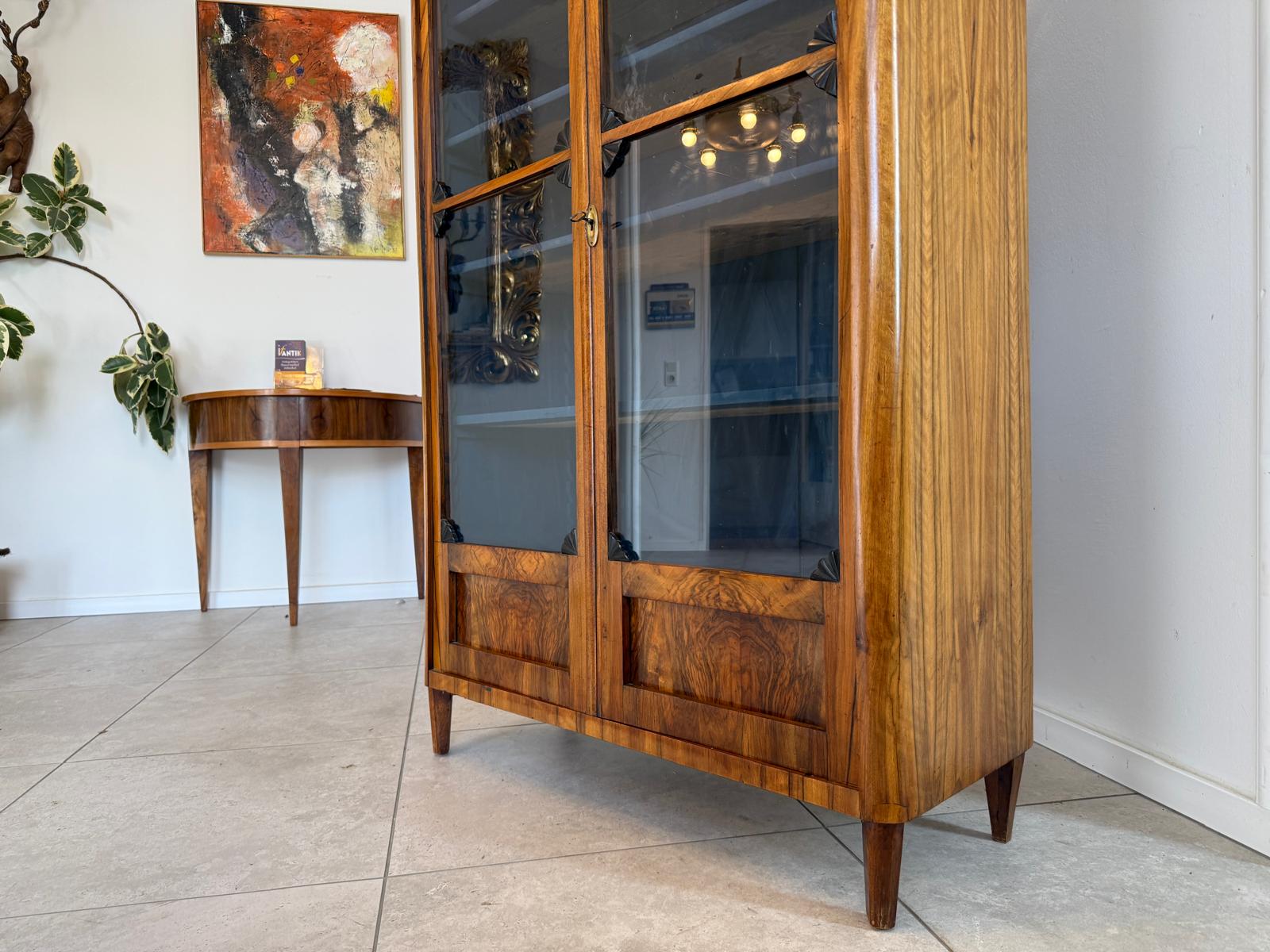 Originale Biedermeier Vitrine Bücherschrank Glasschrank G2145