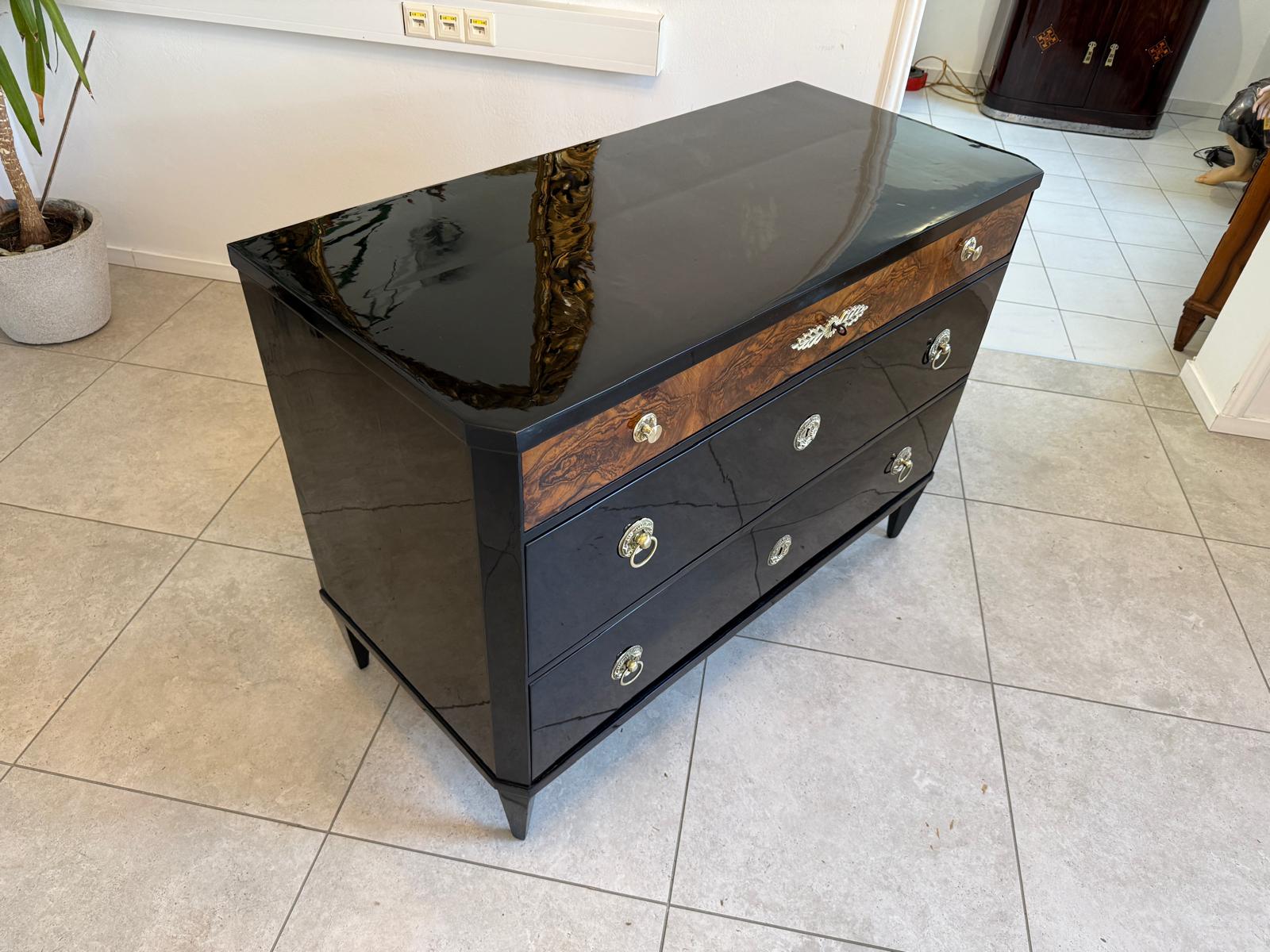 Restaurierte Biedermeier Kommode 3 Ladenkommode Nussholz Antiquität D1175