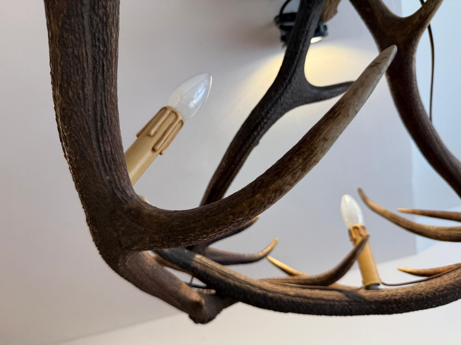  Bauernlampe Geweihleuchte Jagdlampe Hirschlampe G1993