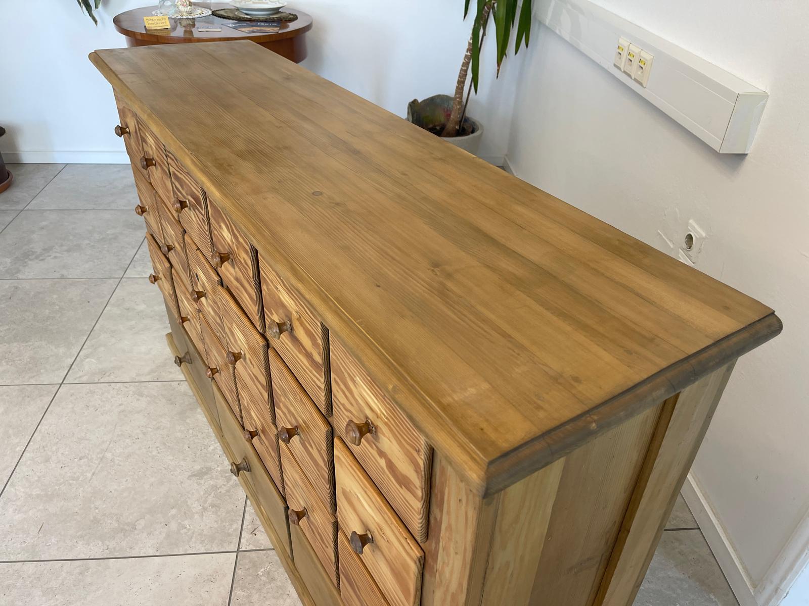 Alte uirge 10 Laden Ladenkommode Ladenschrank Apothekerschrank Bauernmöbel G1321