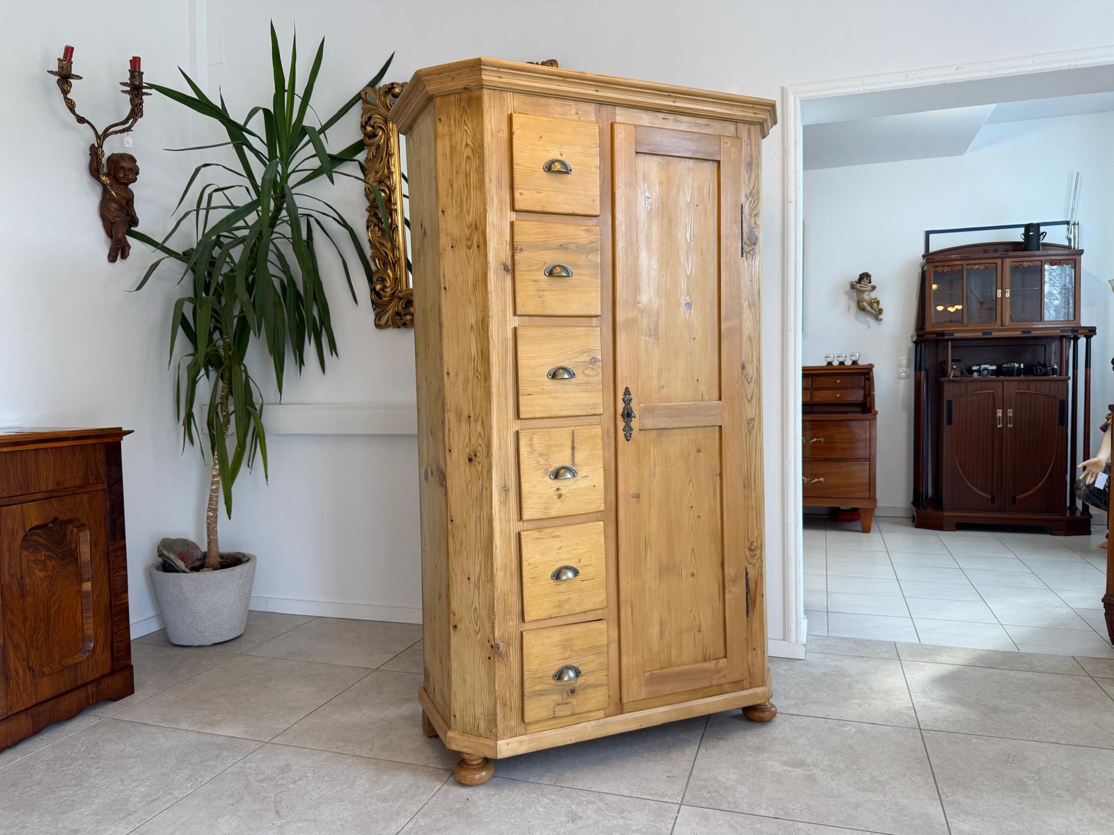 Biedermeier Bäuerlicher Brotschrank Almerschrank Speiskasten Bauernkasten Antik G1852