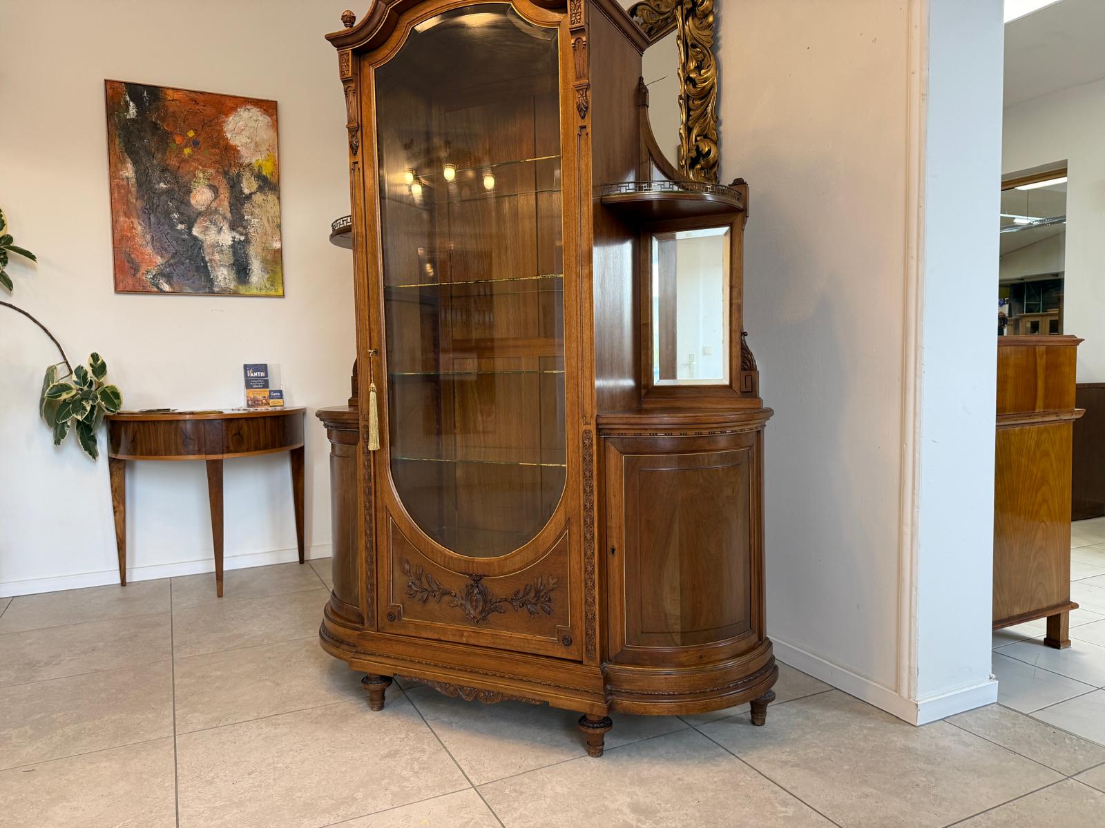 SALE Gründerzeit Vitrine Bücherschrank Sammlervitrine Antiquität G2254