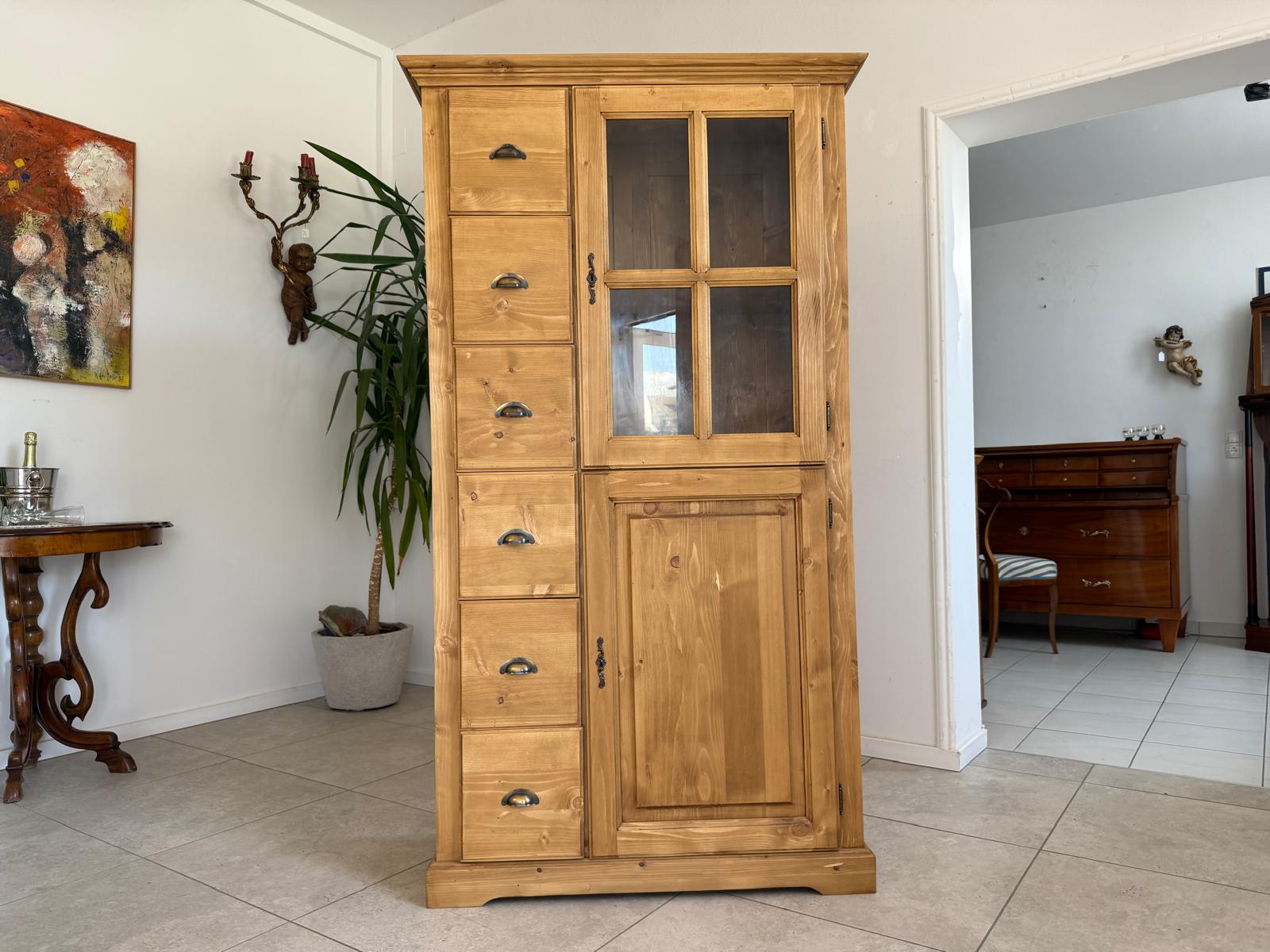 Anrichte Almerschrank Kommode Vitrinenschrank Bauernschrank G1777