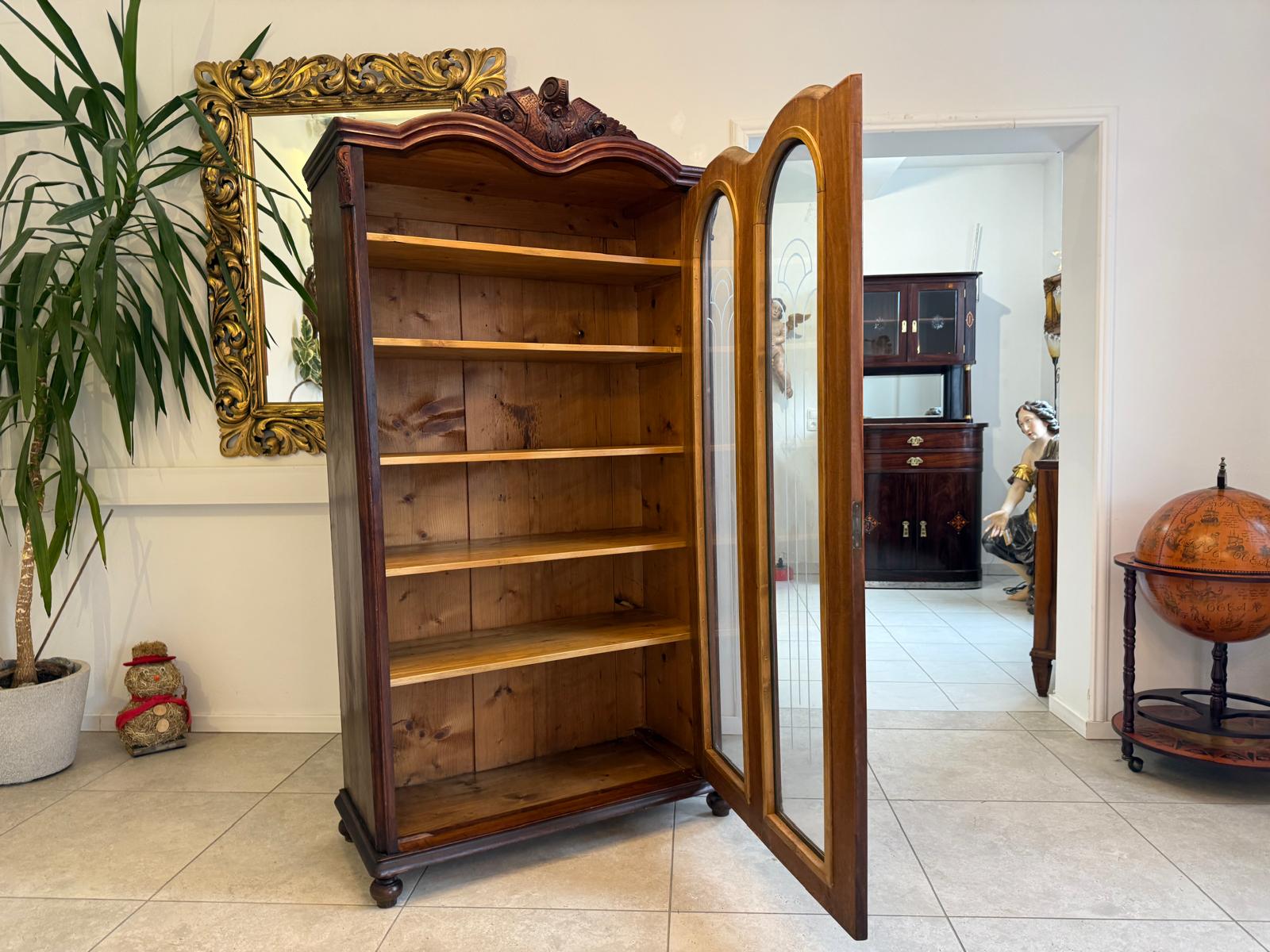 SALE Originale Alt Wien Gründerzeit Vitrine Bücherschrank Sammlervitrine Antiquität D1029