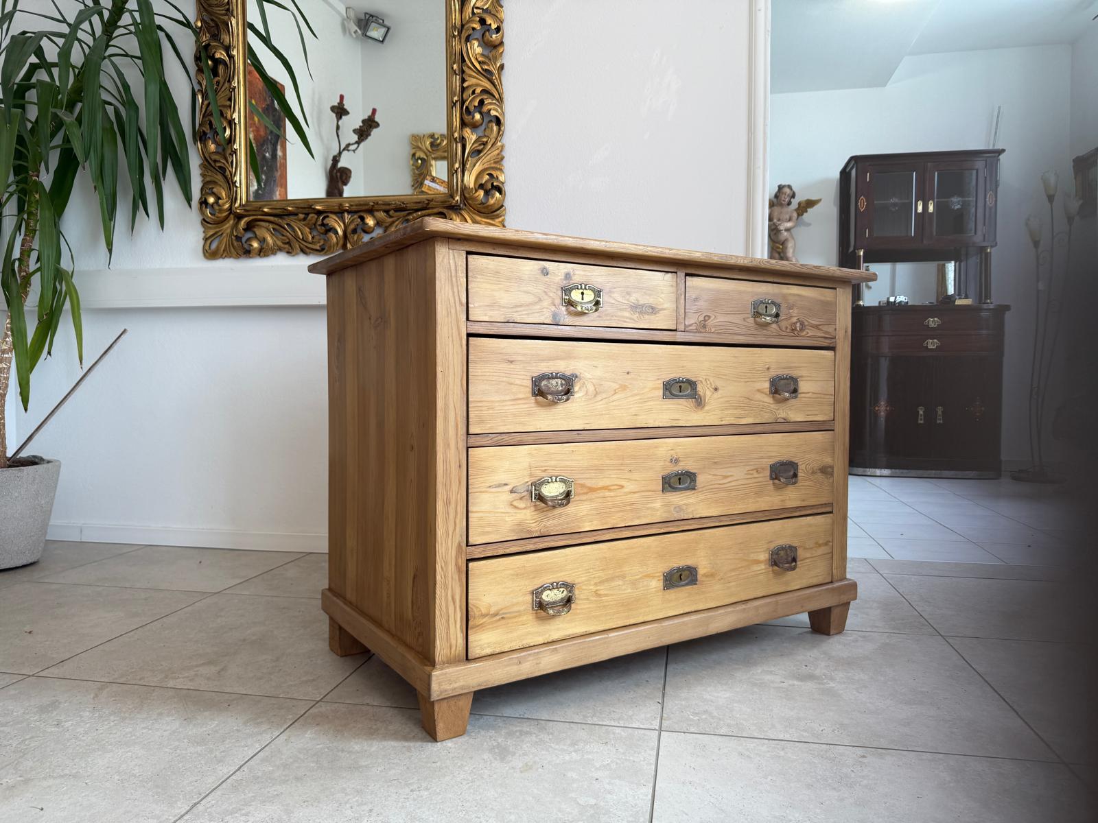 Jugendstil  Kommode 4 Ladenkommode Antik Original D2410