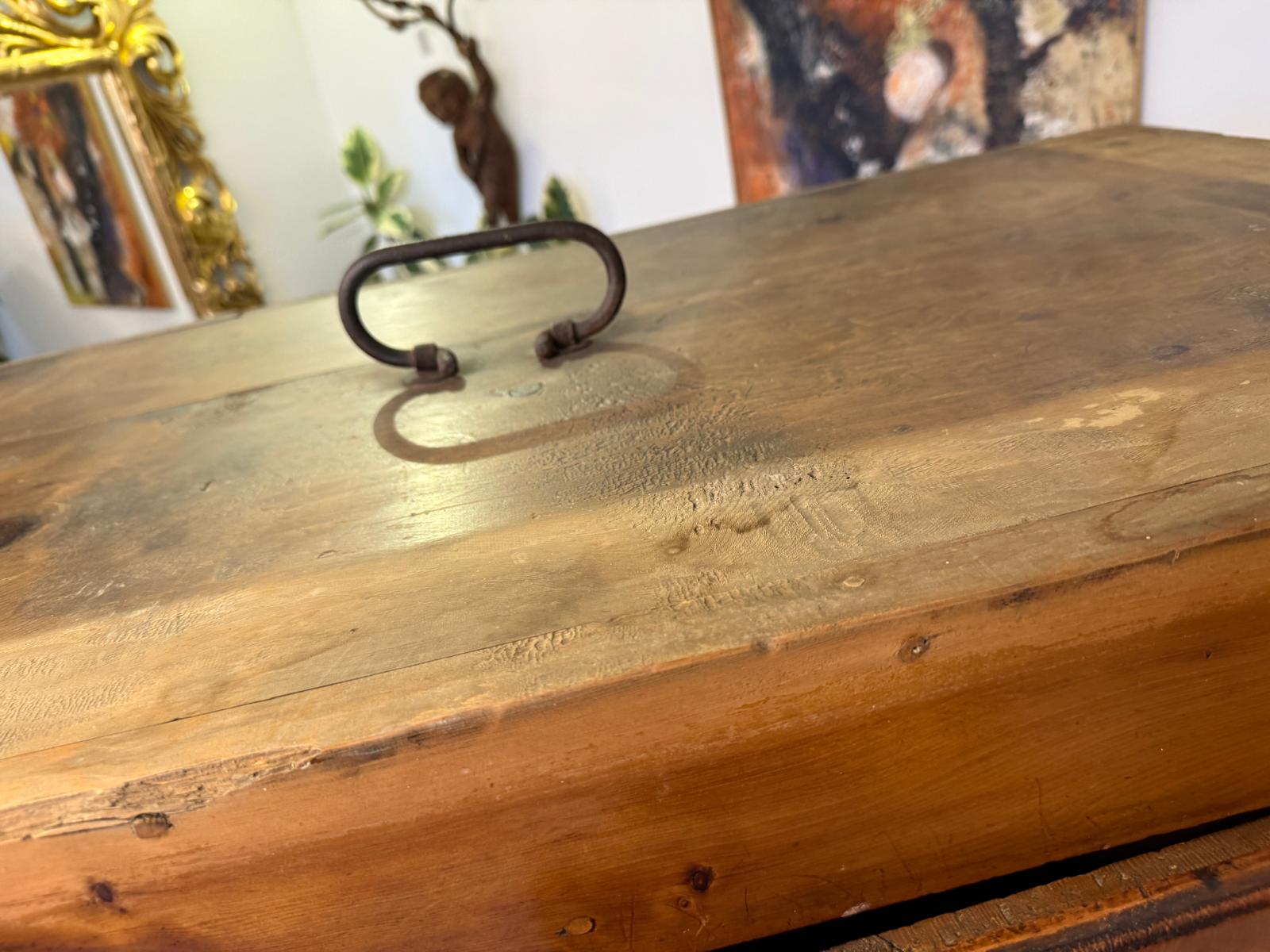 Antiker Zirbenholz Kasten Schrank Kleiderkasten Antik Feuerschrank D1158