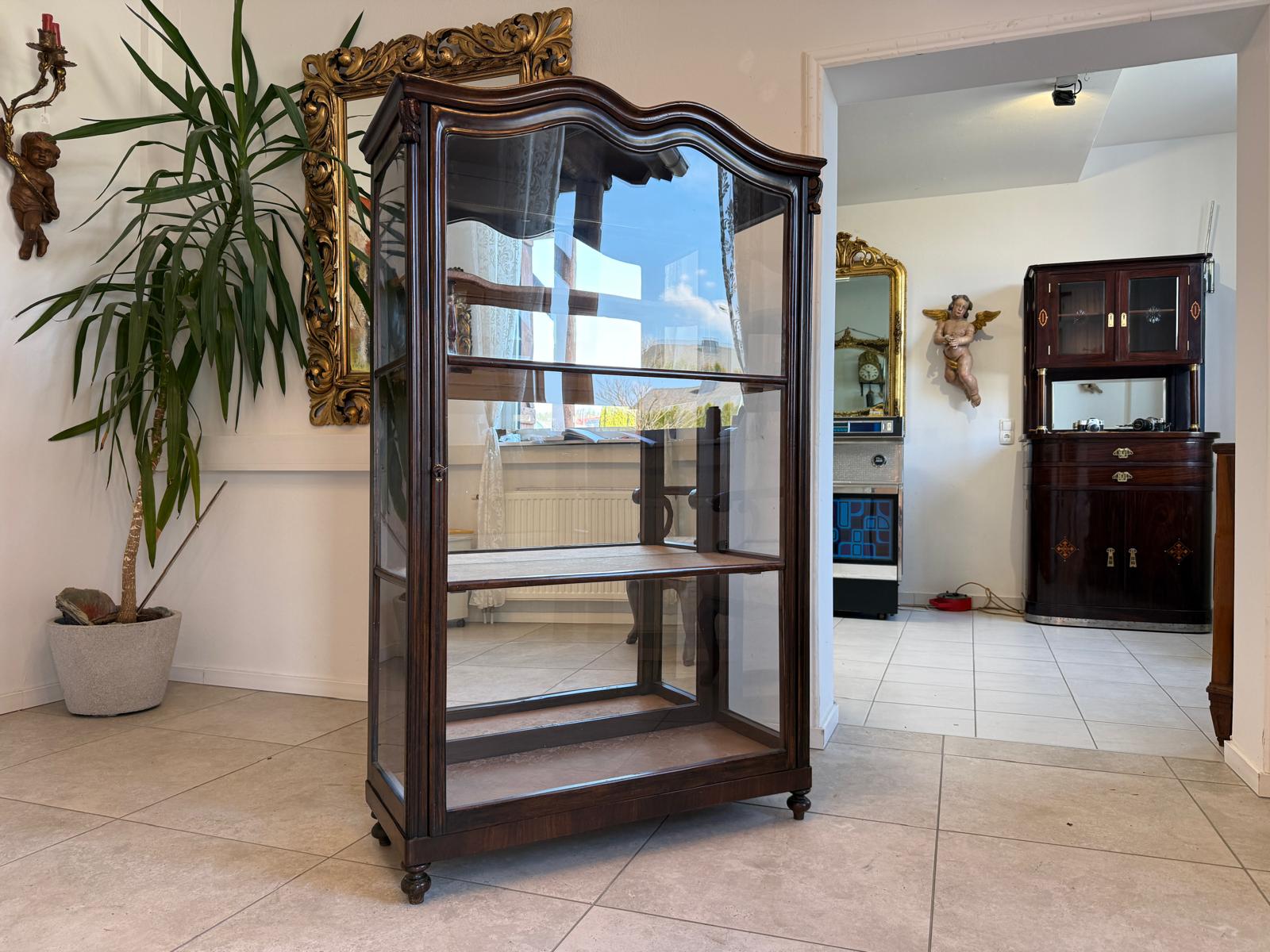 Originale Spätbiedermeier Vitrine Traumexemplar Antiquität D1232
