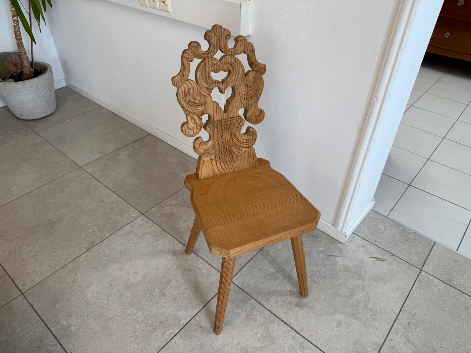 Uriger Bauernsessel Sessel Brettstuhl Beschnitzt G1890