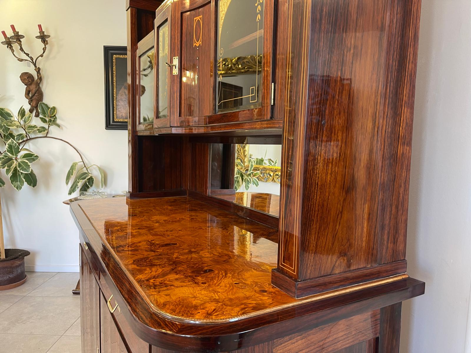 SALE Restauriertes Jugendstil Kredenz Etagere Bücherschrank Traum Antiquität G1640