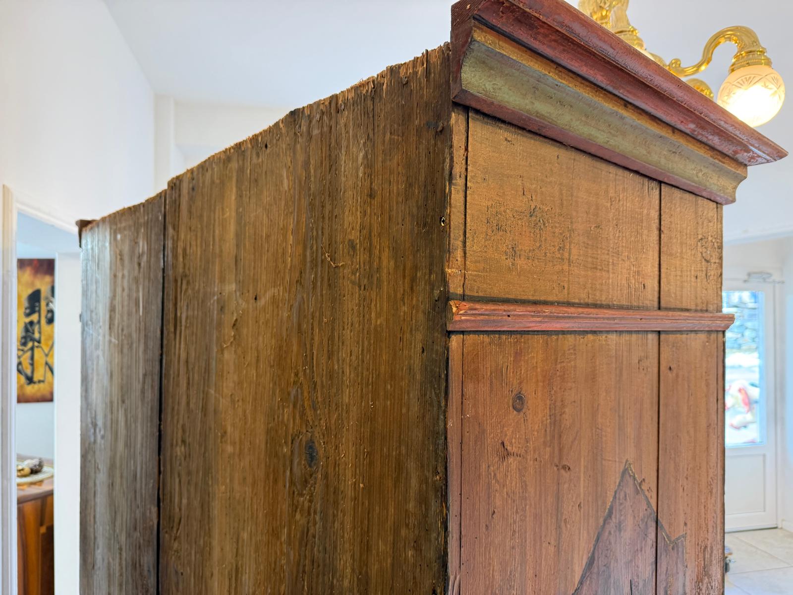 Handbemalter Barockschrank Bauernschrank Bauernkasten Kitzbühel 1784 D1204