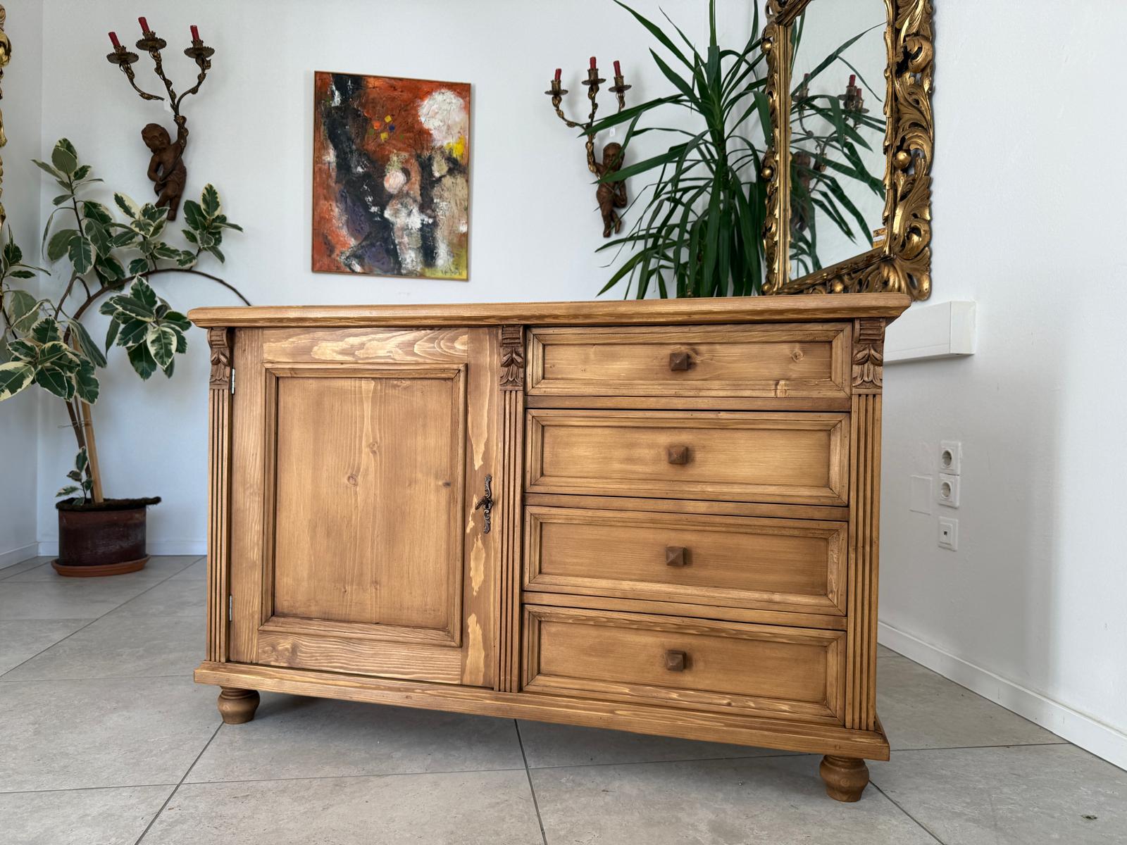 Massivholzkommode Ladenkommode Bauernmöbel Bauernmöbel Bauernschrank G2164