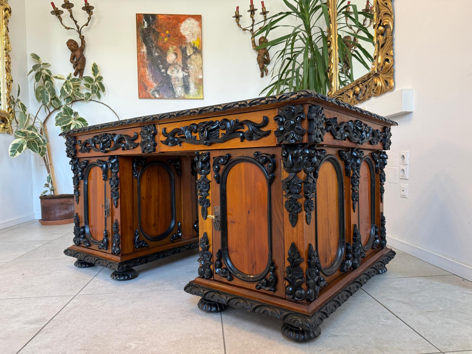 Originaler Gründerzeit Historismus Sekretär Freisteher D1233