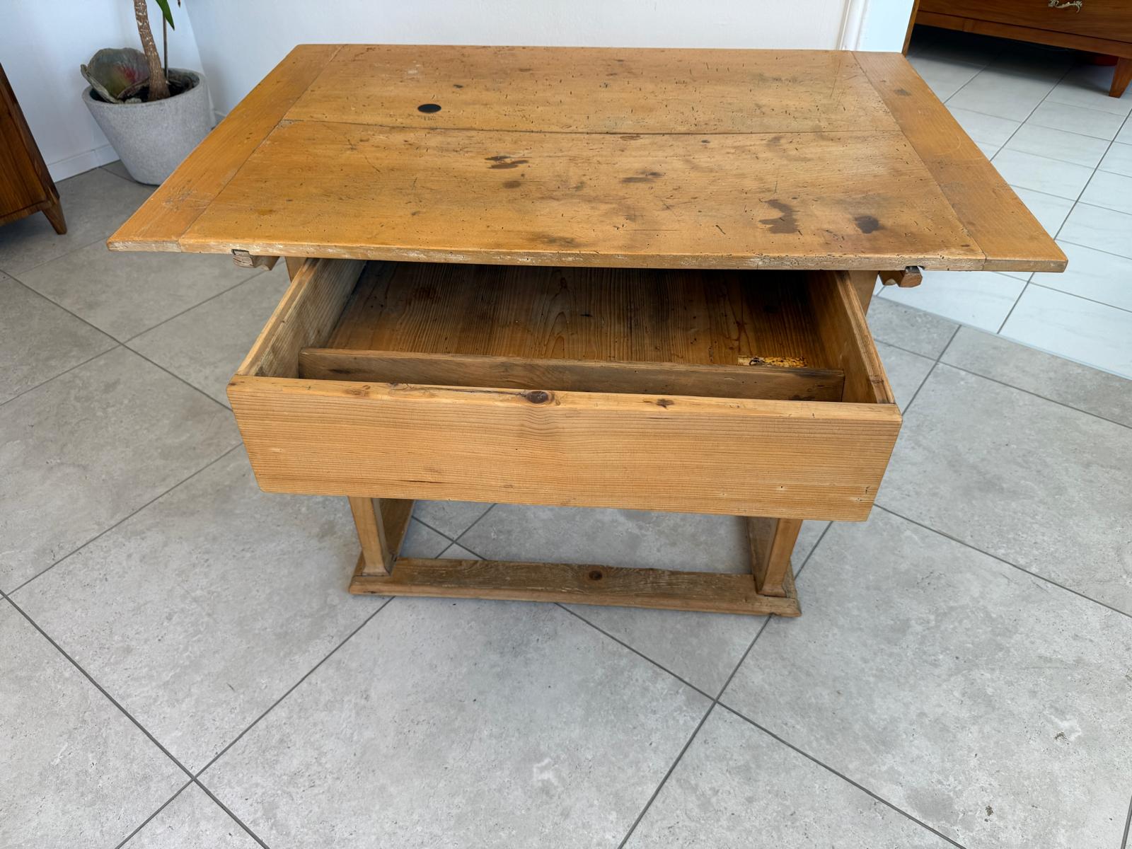 Biedermeier Bauerntisch Originalexemplar Fichtenholz Urig G1903