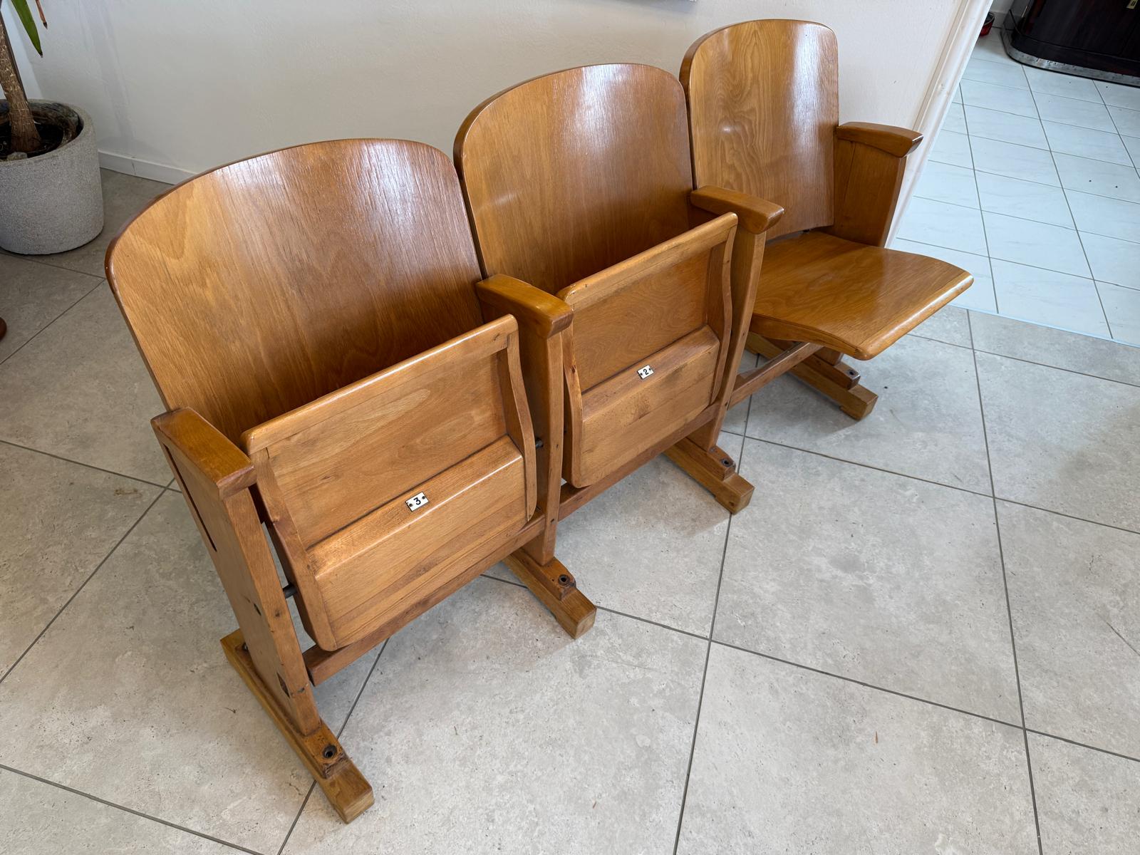 Originale Kinostuhlreihe Kinosessel 3er Set Klappstuhl D2628
