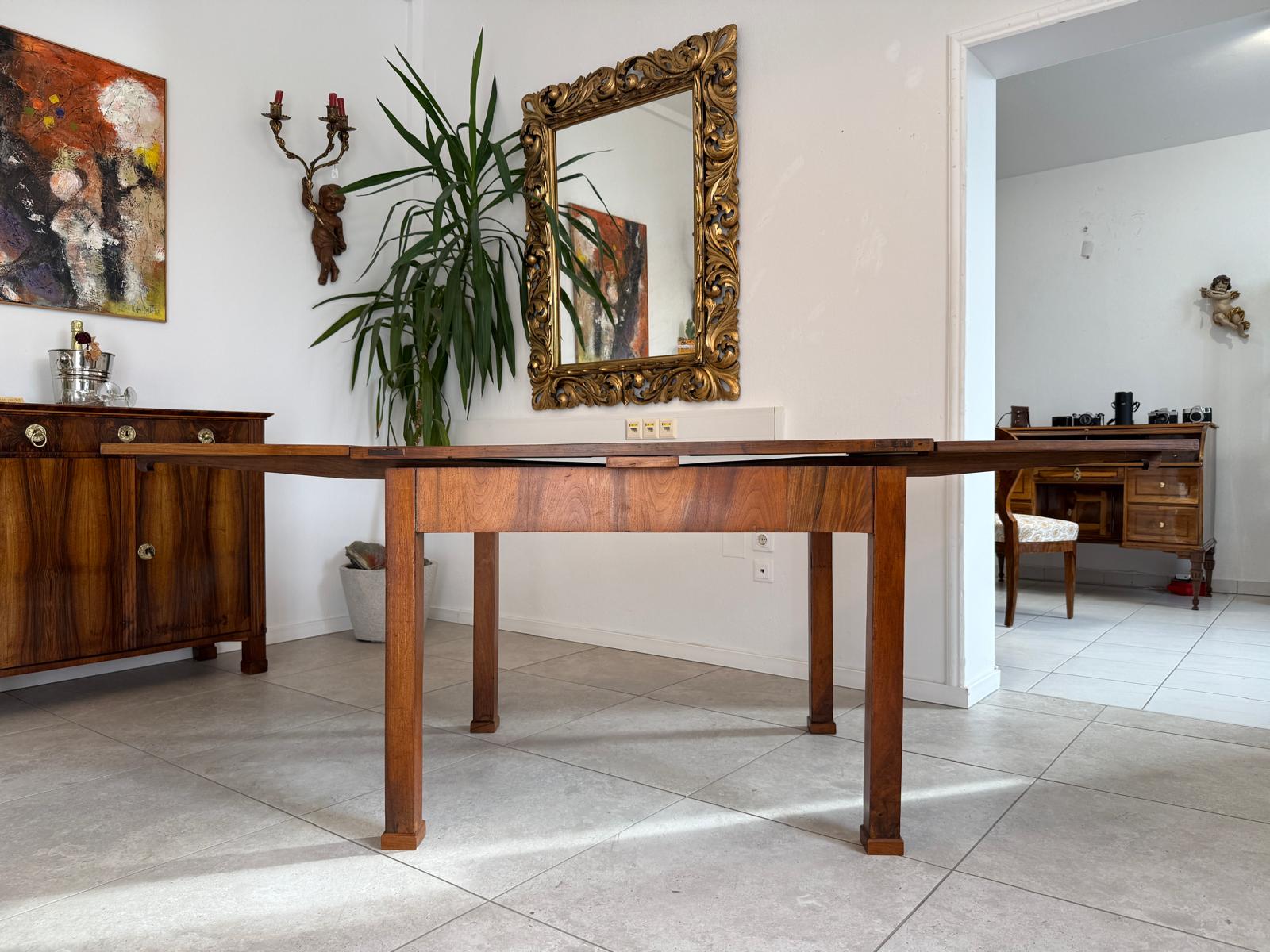 Biedermeier Auszugtisch Speisetisch Tisch Nussholz G2109