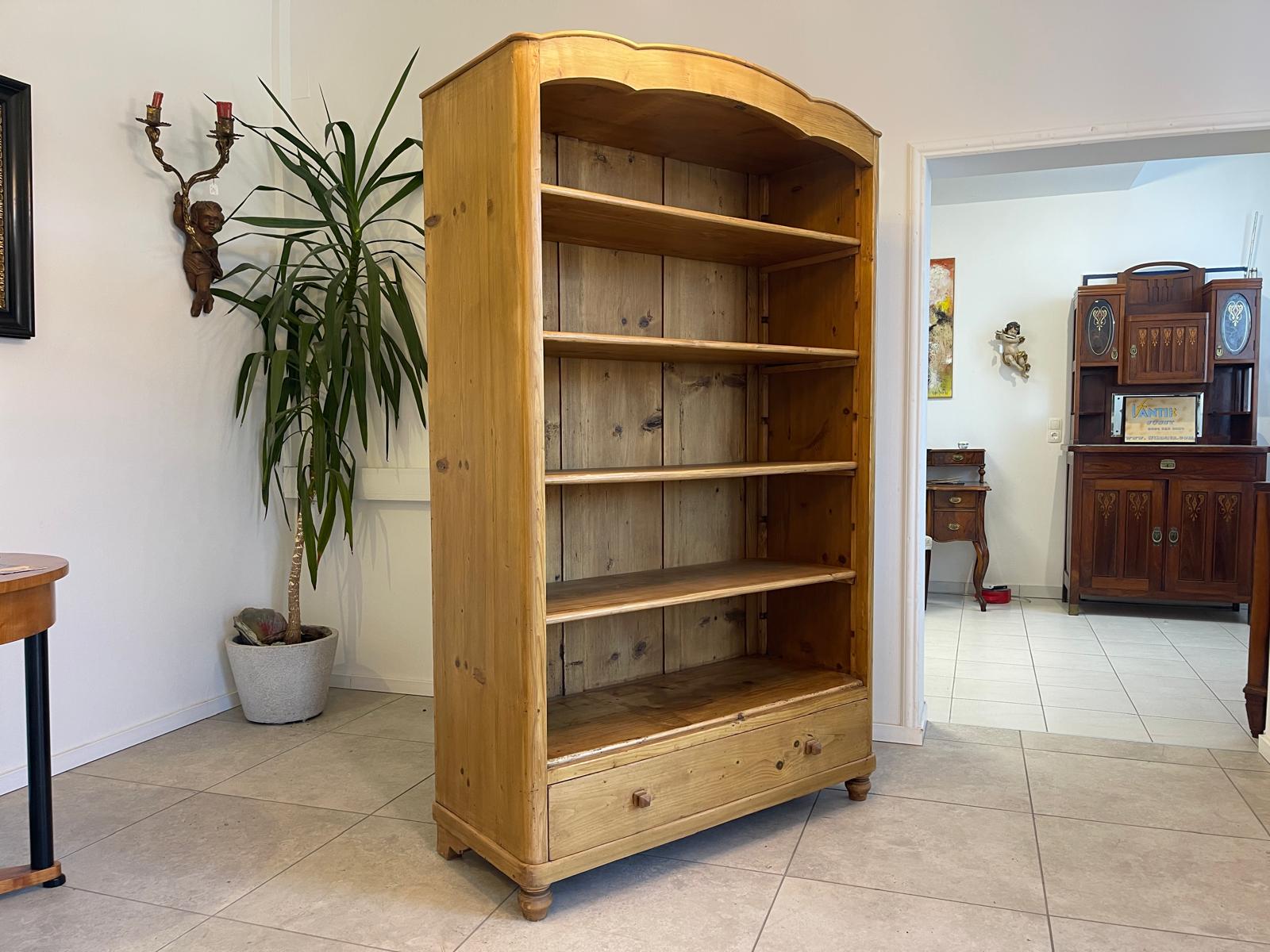 Antikes Bäuerliche Stellage Regal Bauernmöbel Bücherkasten Fichtenholz G1366