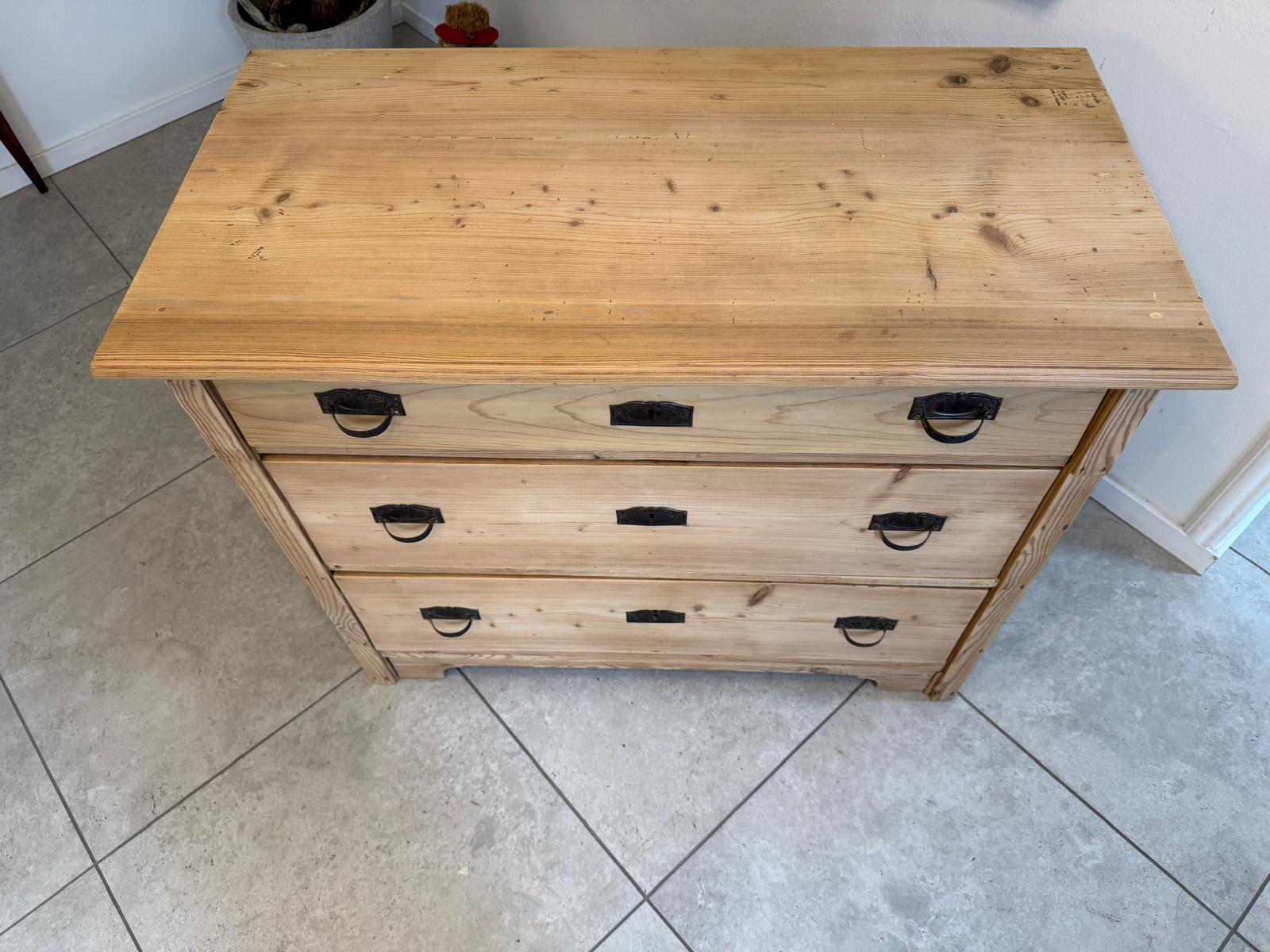 Originale Jugendstil Kommode Weichholz Antik G2294