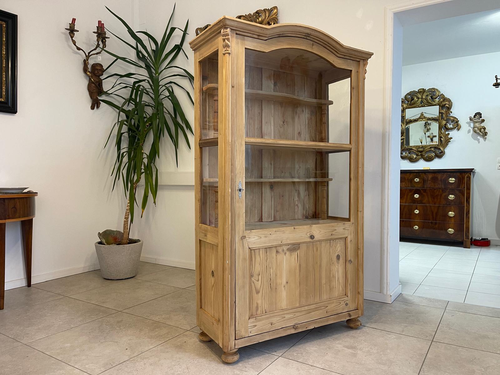 Originale Gründerzeit Bauernvitrine Bauernschrank Bauernvitrine G1059